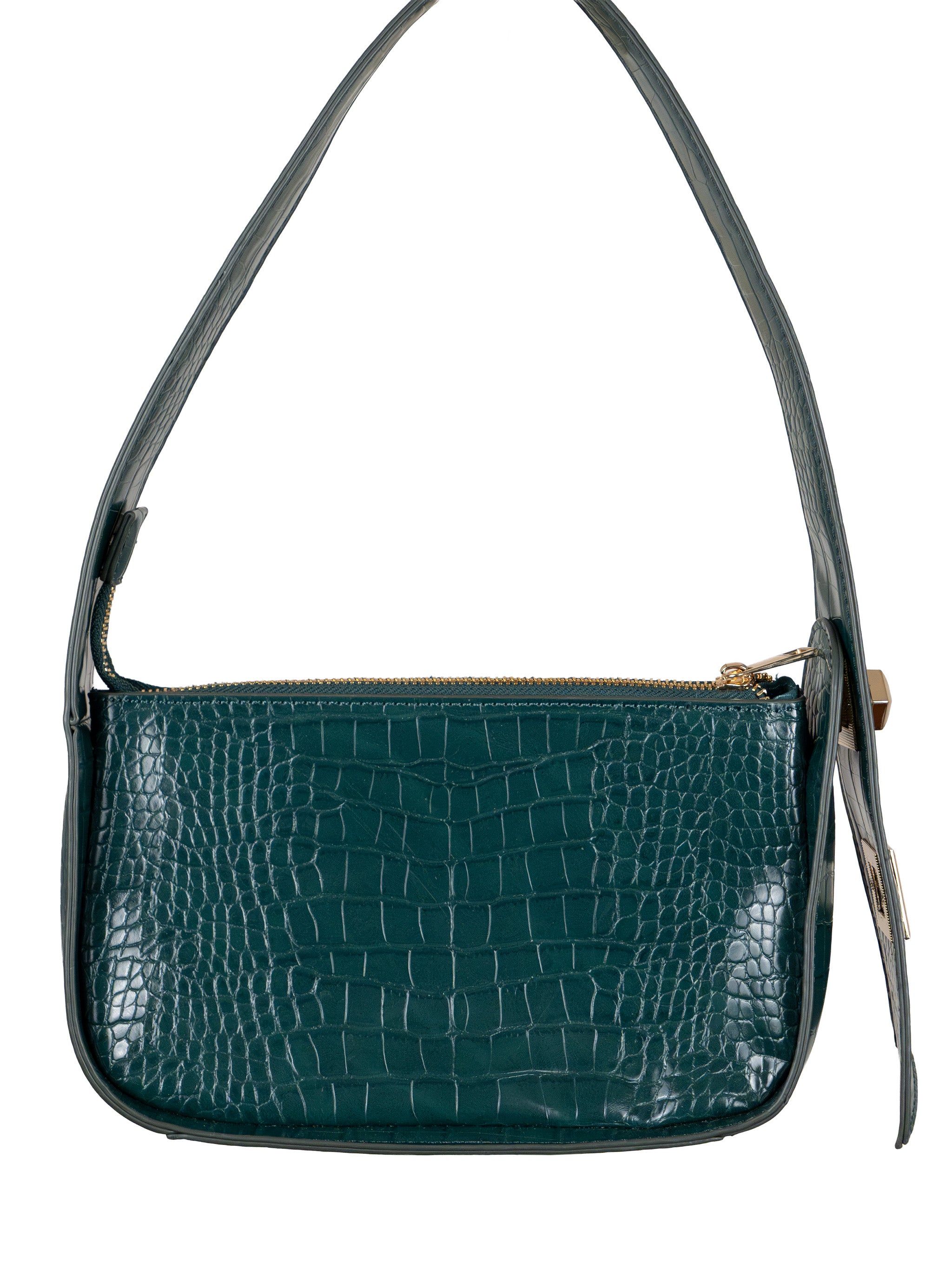 pukkuri アルミバネ shoulder bag こっくりgreen GREEN CROCO SHOULDER BAG