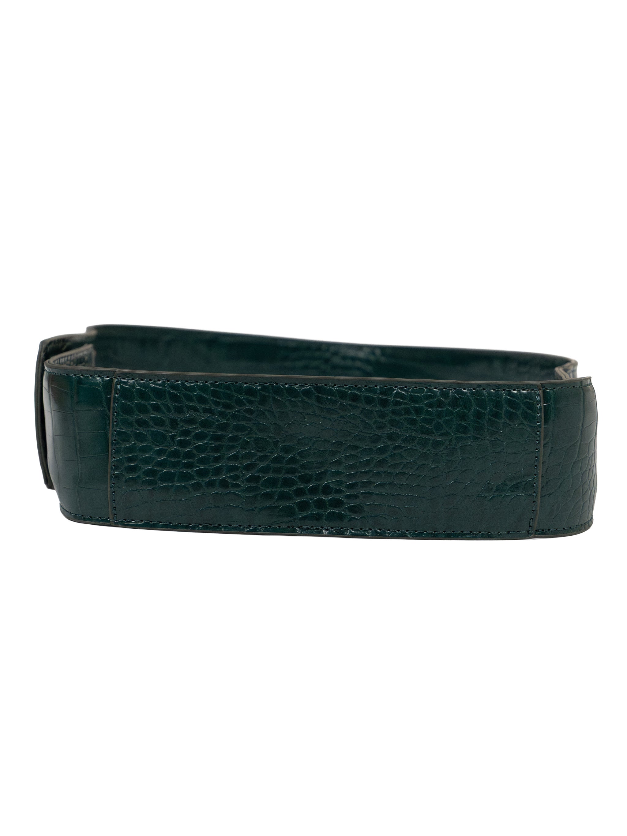 GREEN CROCO SHOULDER BAG