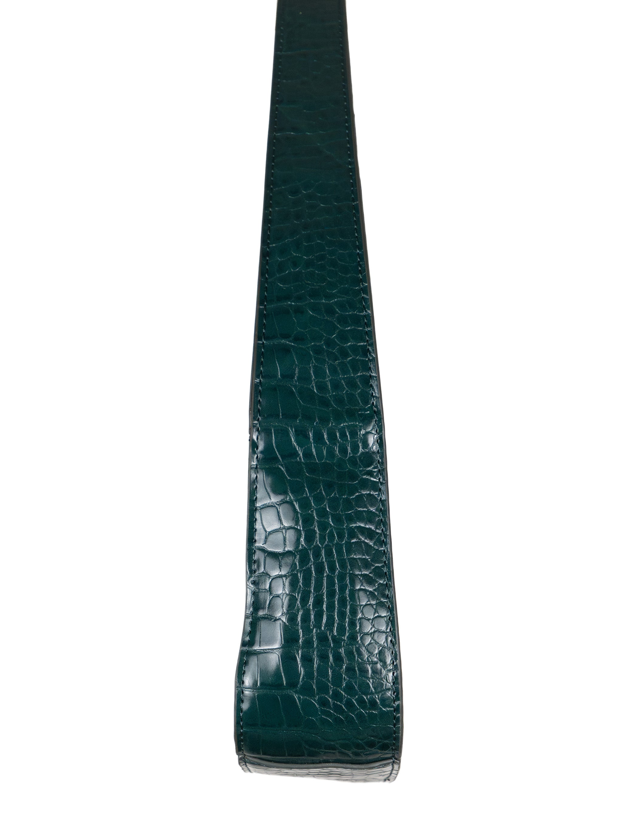 GREEN CROCO SHOULDER BAG