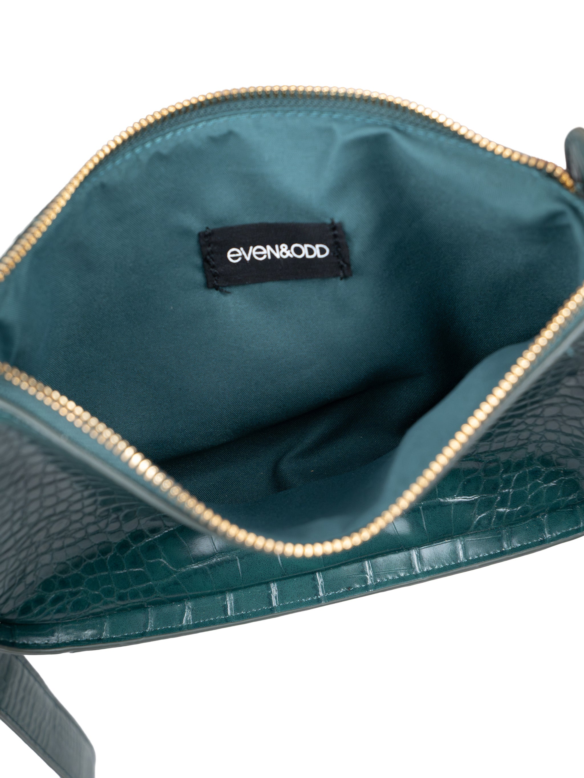 GREEN CROCO SHOULDER BAG