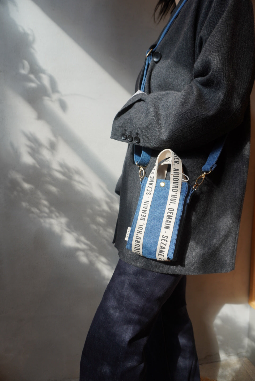 Denim shoulder bag(small)
