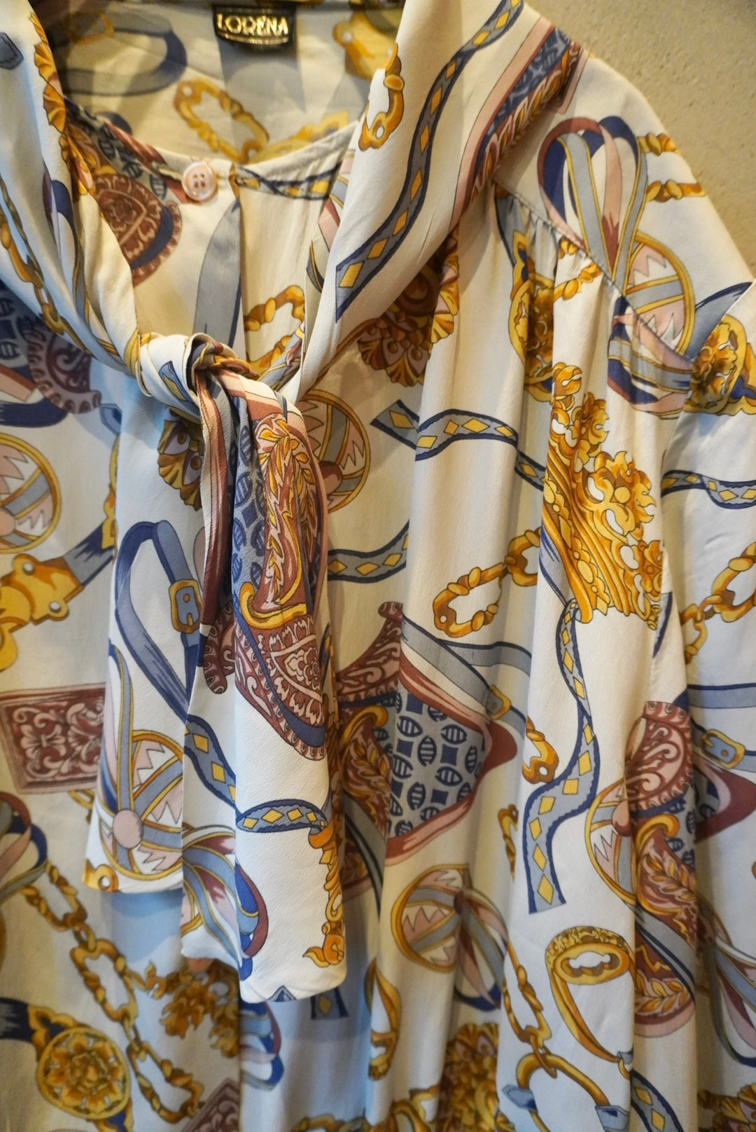 vintage print blouse