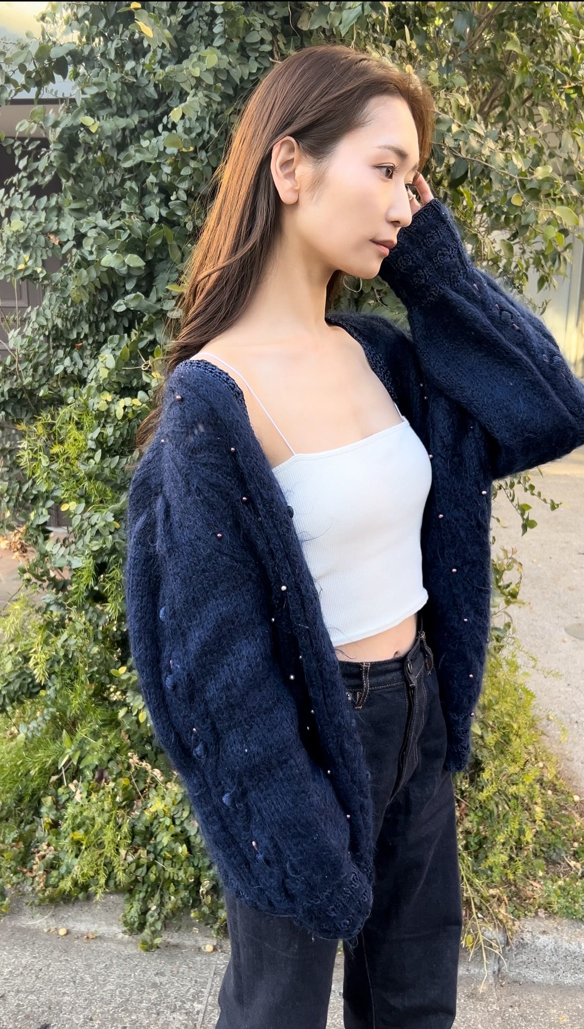 BEADED LONG CARDIGAN