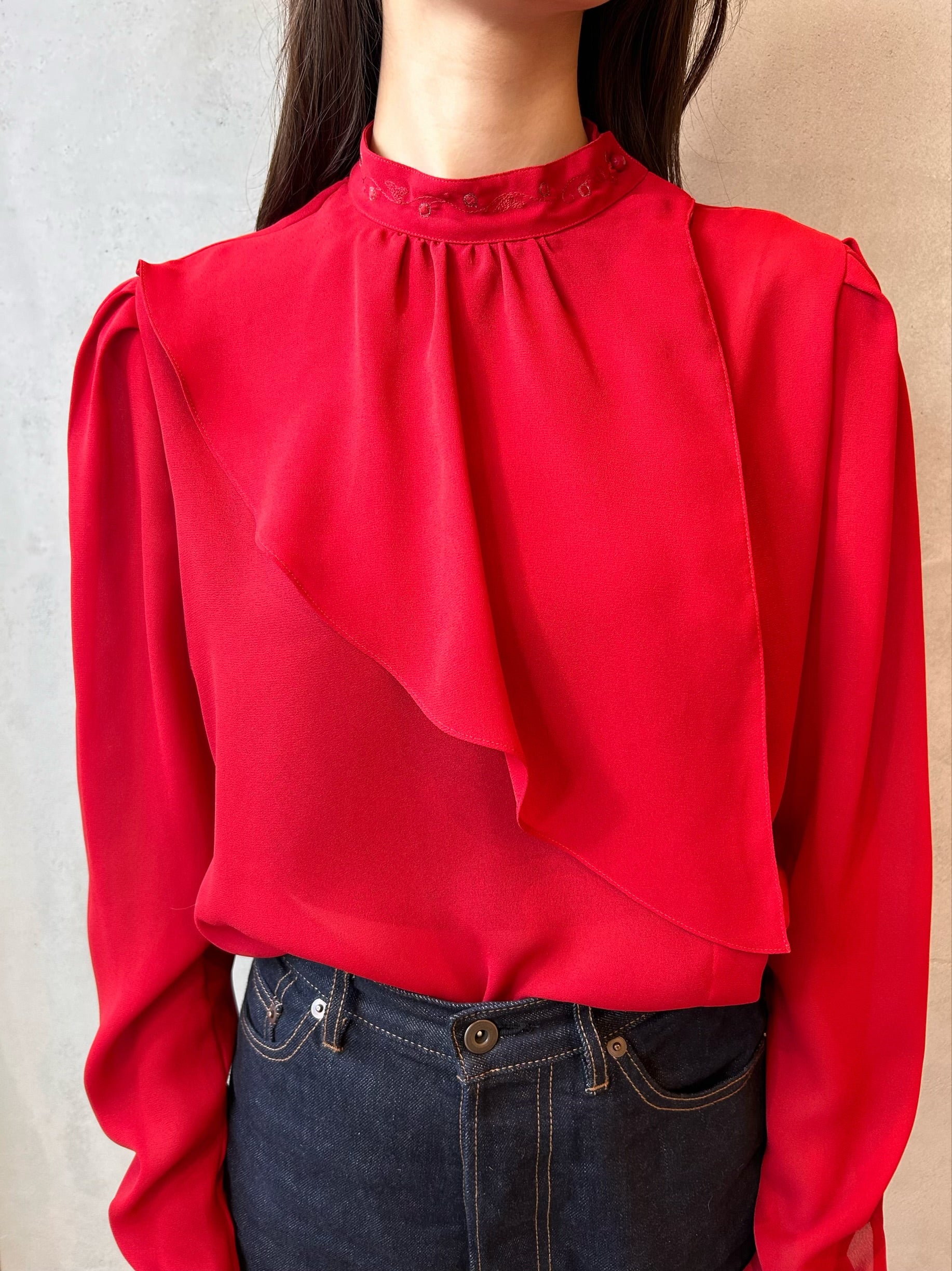 vintage chiffon blouse