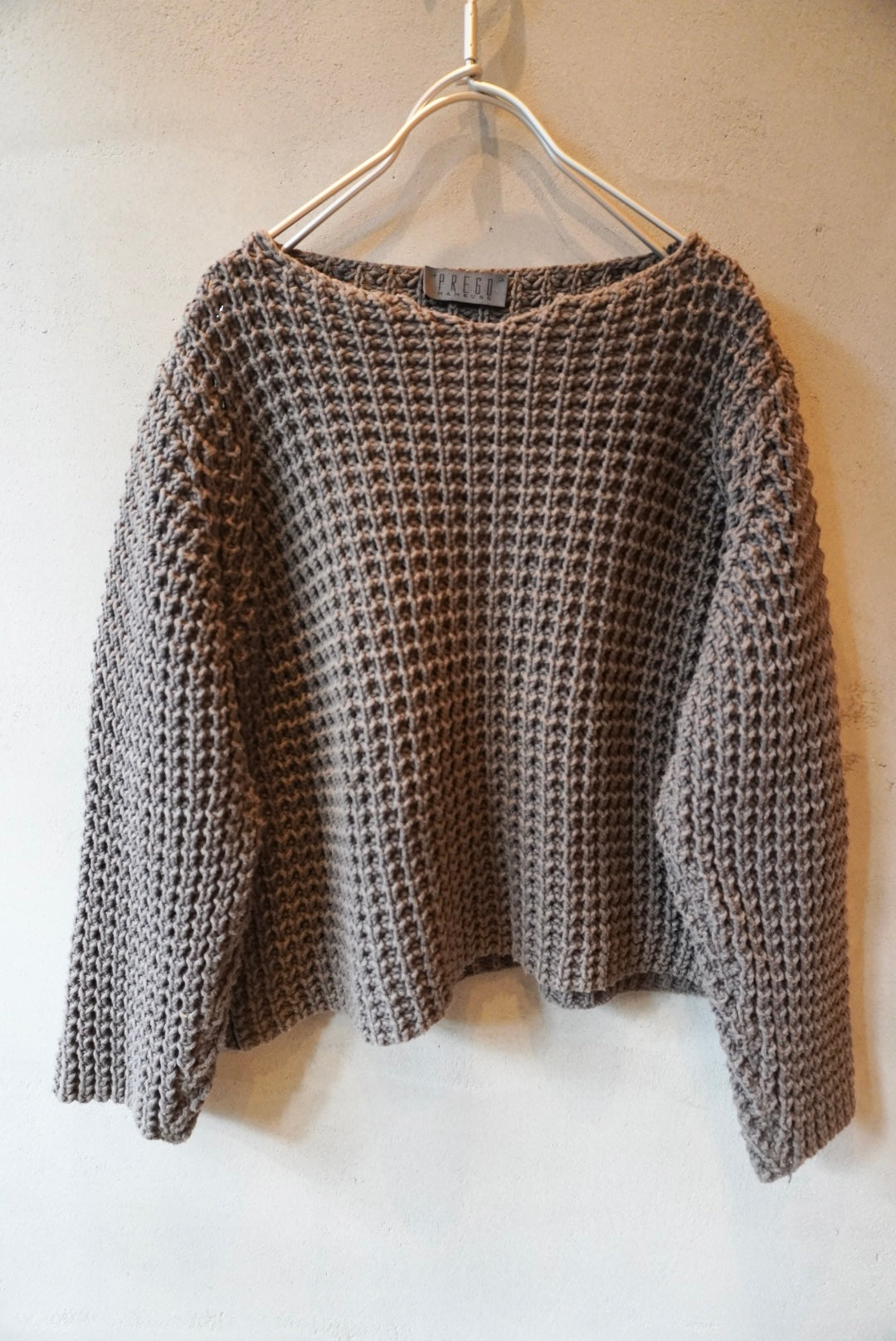 CROPPED WAFFLE KNIT