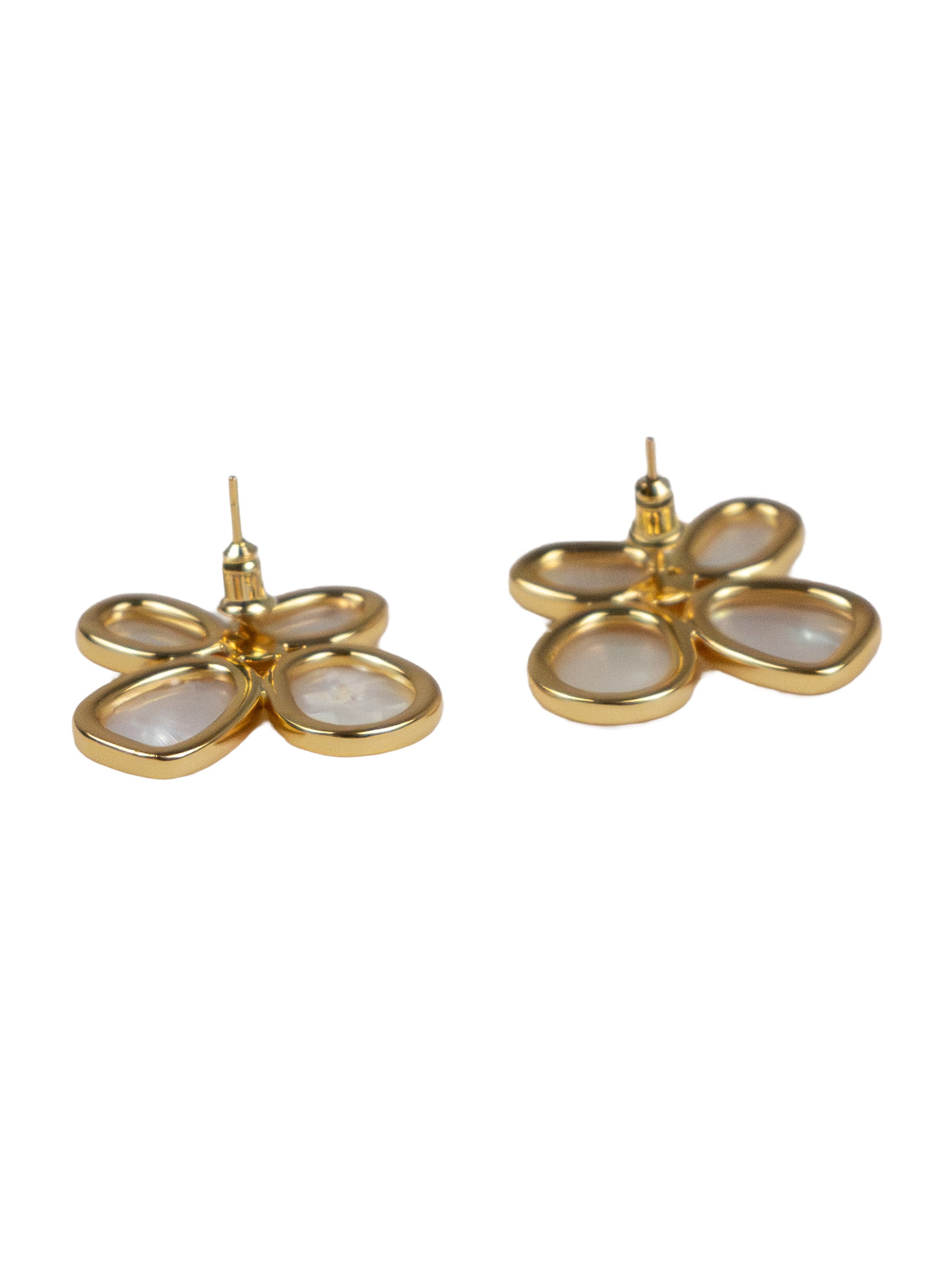 MOTHER-OF-PEARL FLOWER EARRINGS