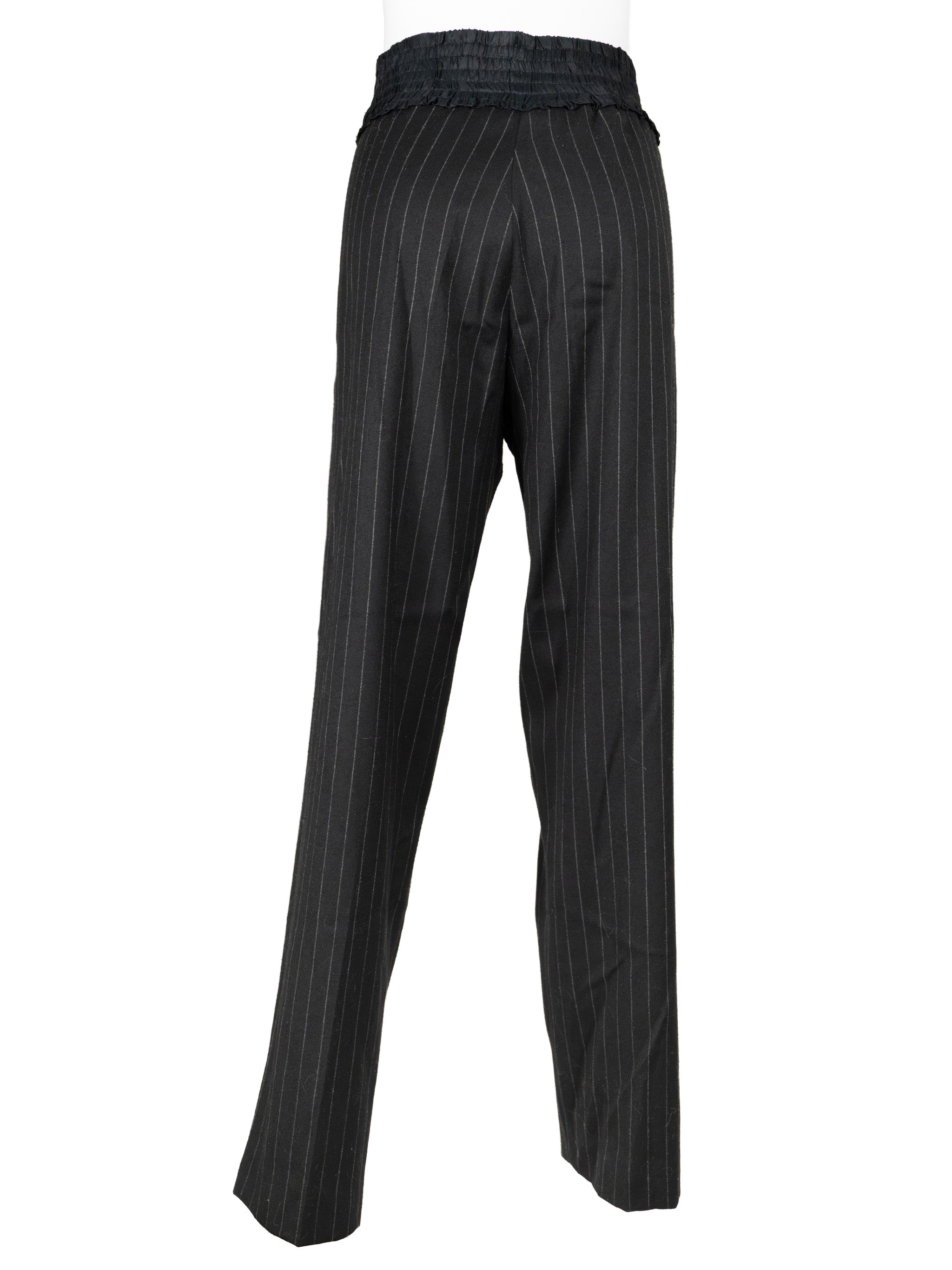 Double-breasted striped suit