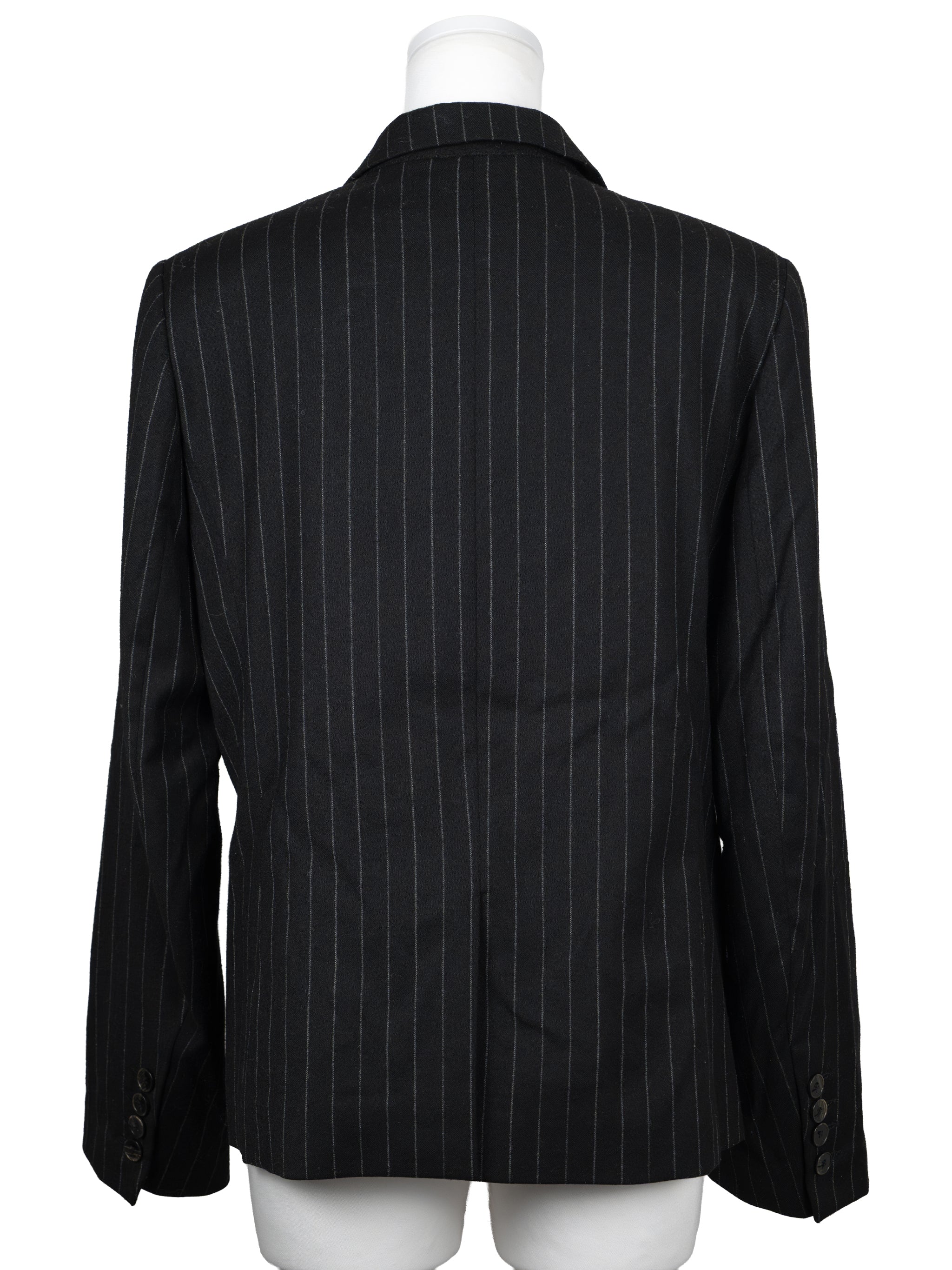 Double-breasted striped suit