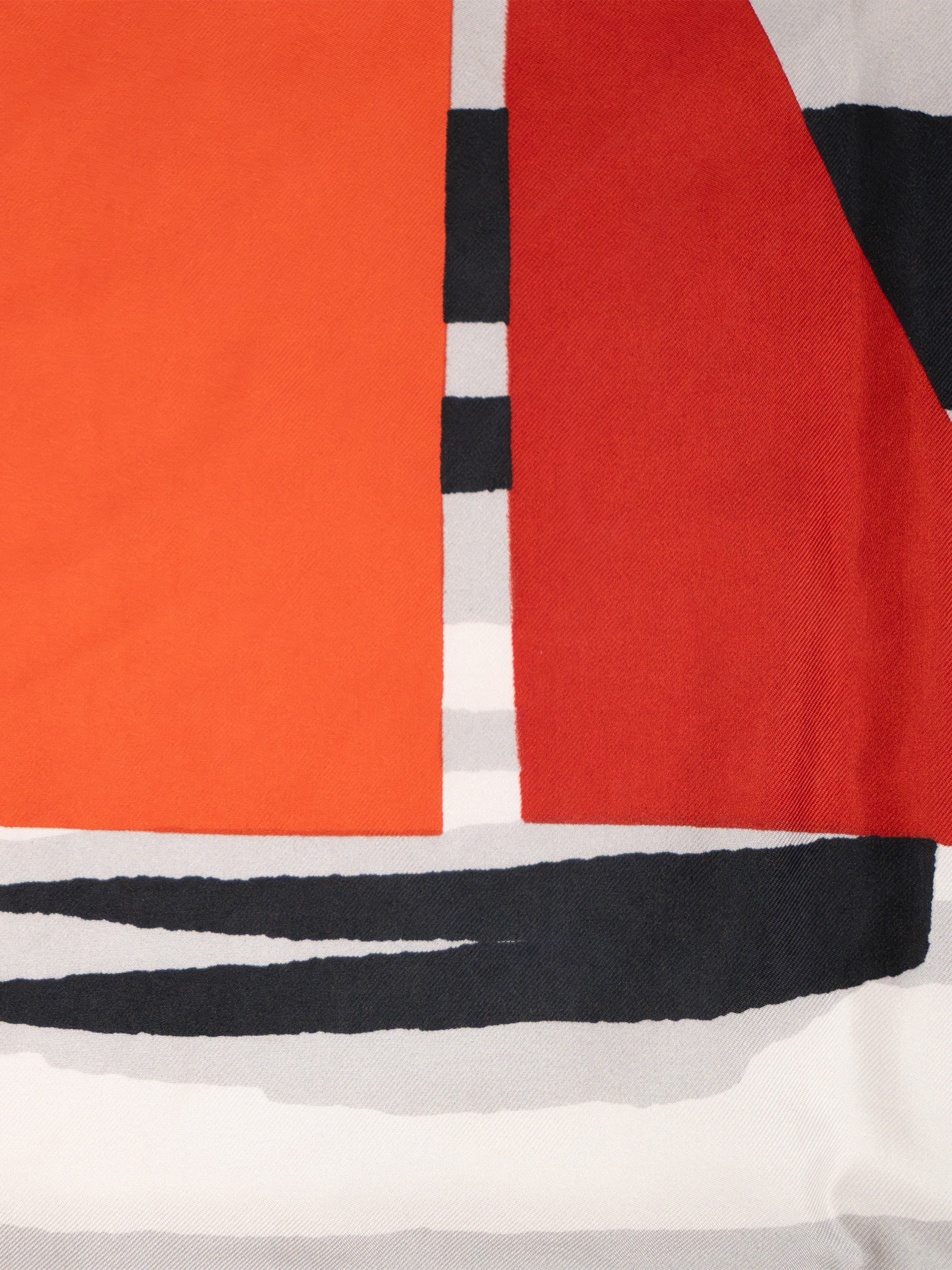 Louis Féraud Silk Scarf Red Sail