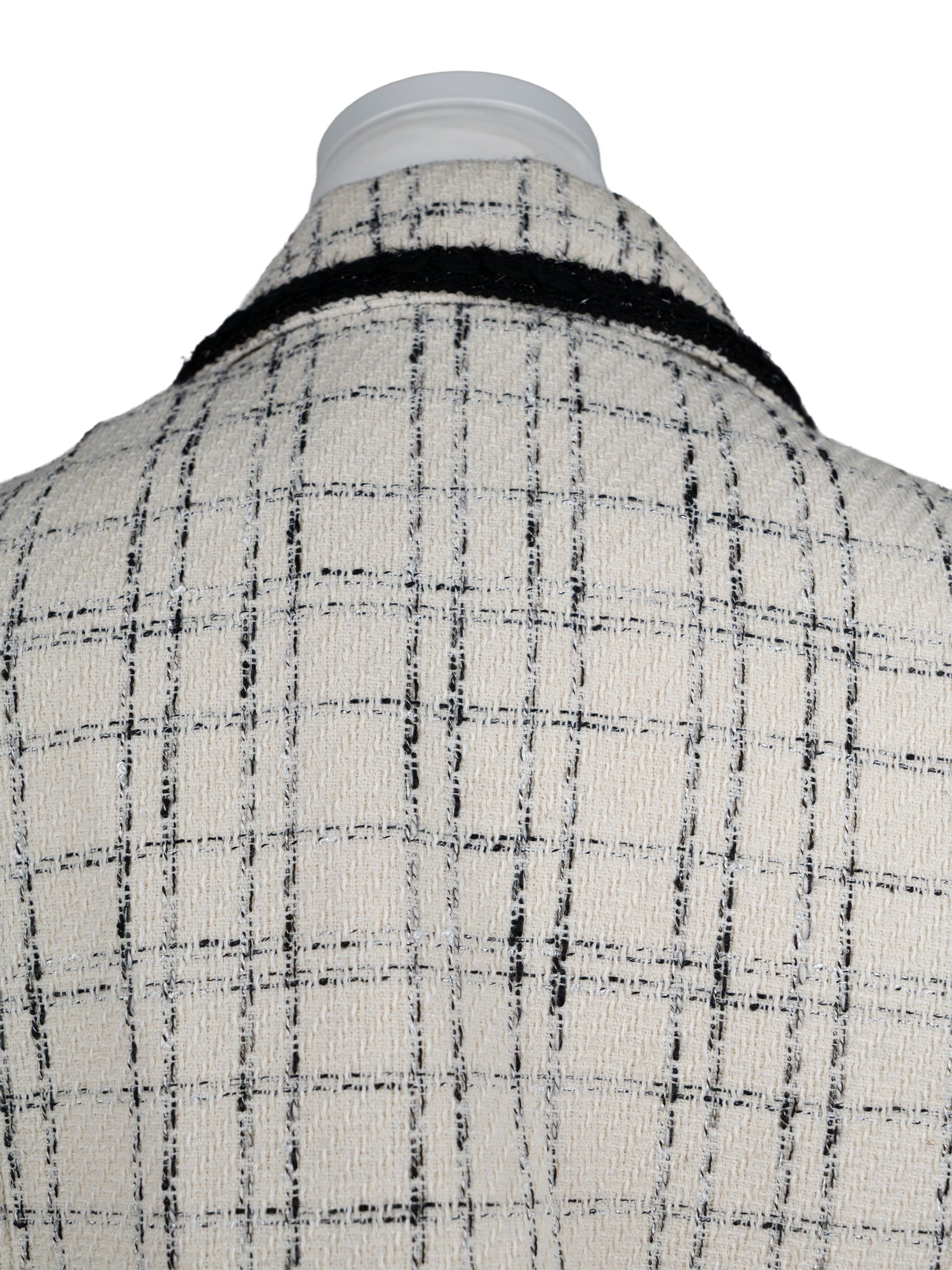 French Style Cropped Checkered Jacket