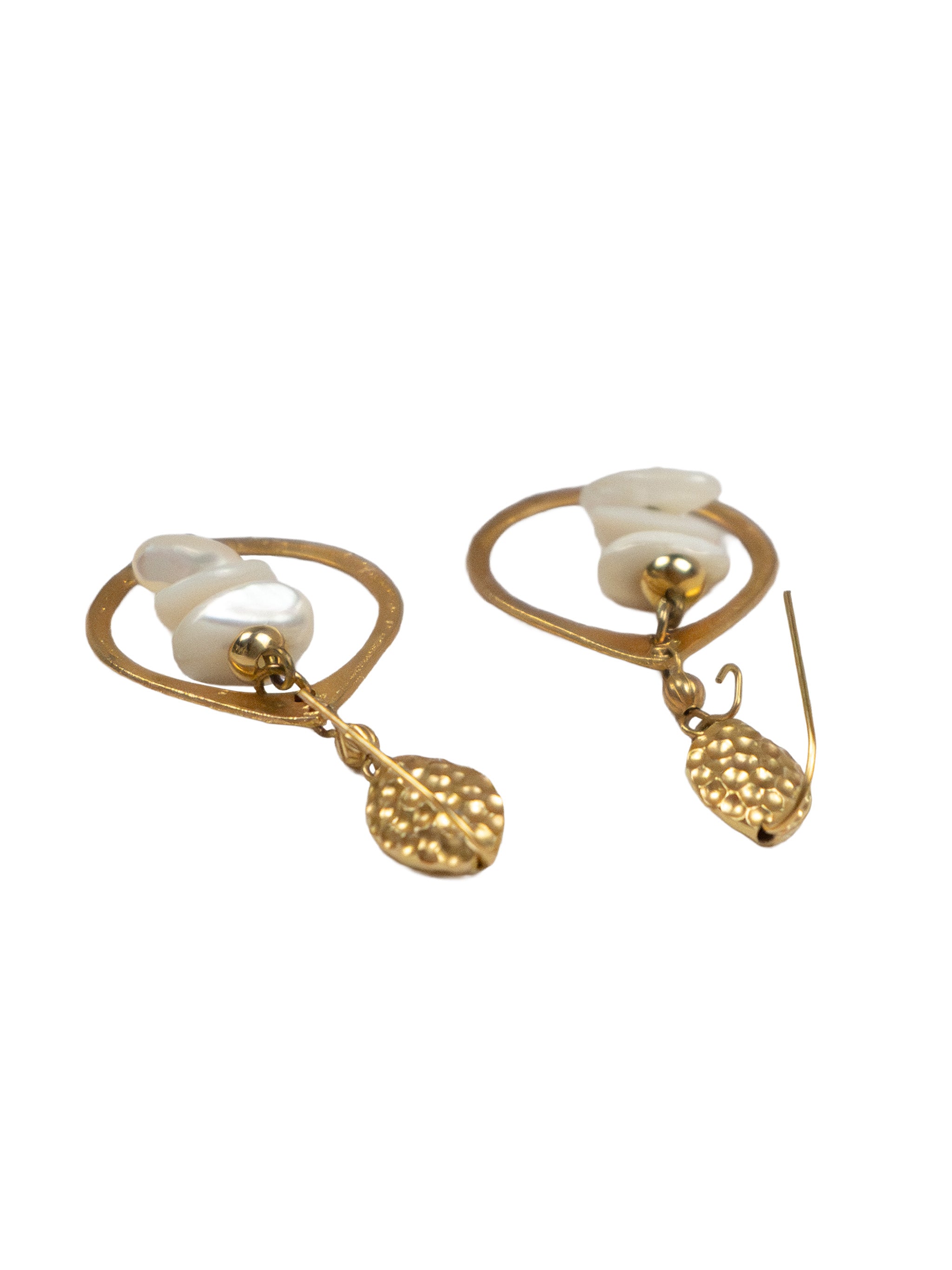 PEARL HOOP EARRINGS