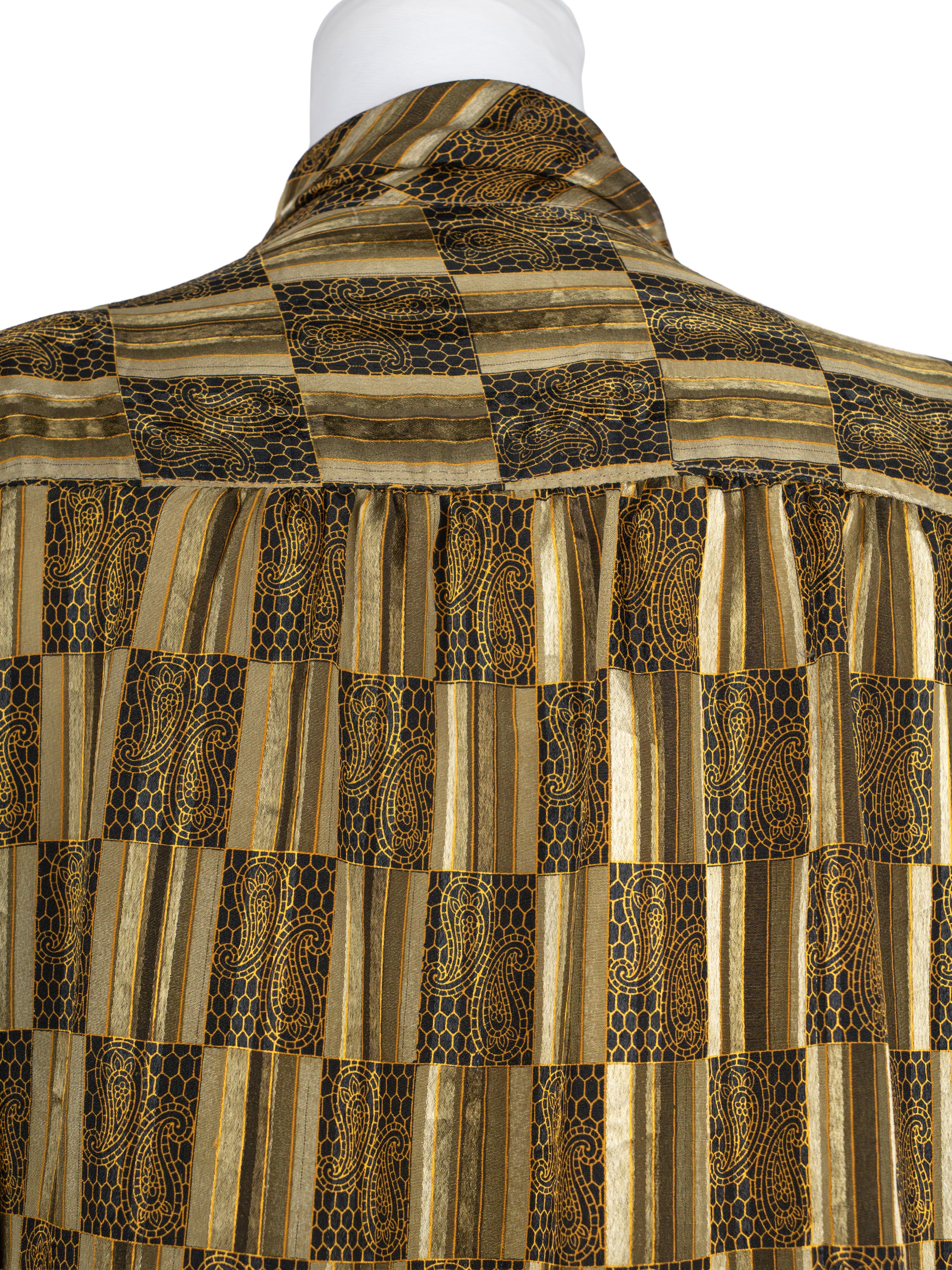GEOMETRIC PRINT CHIFFON BLOUSE