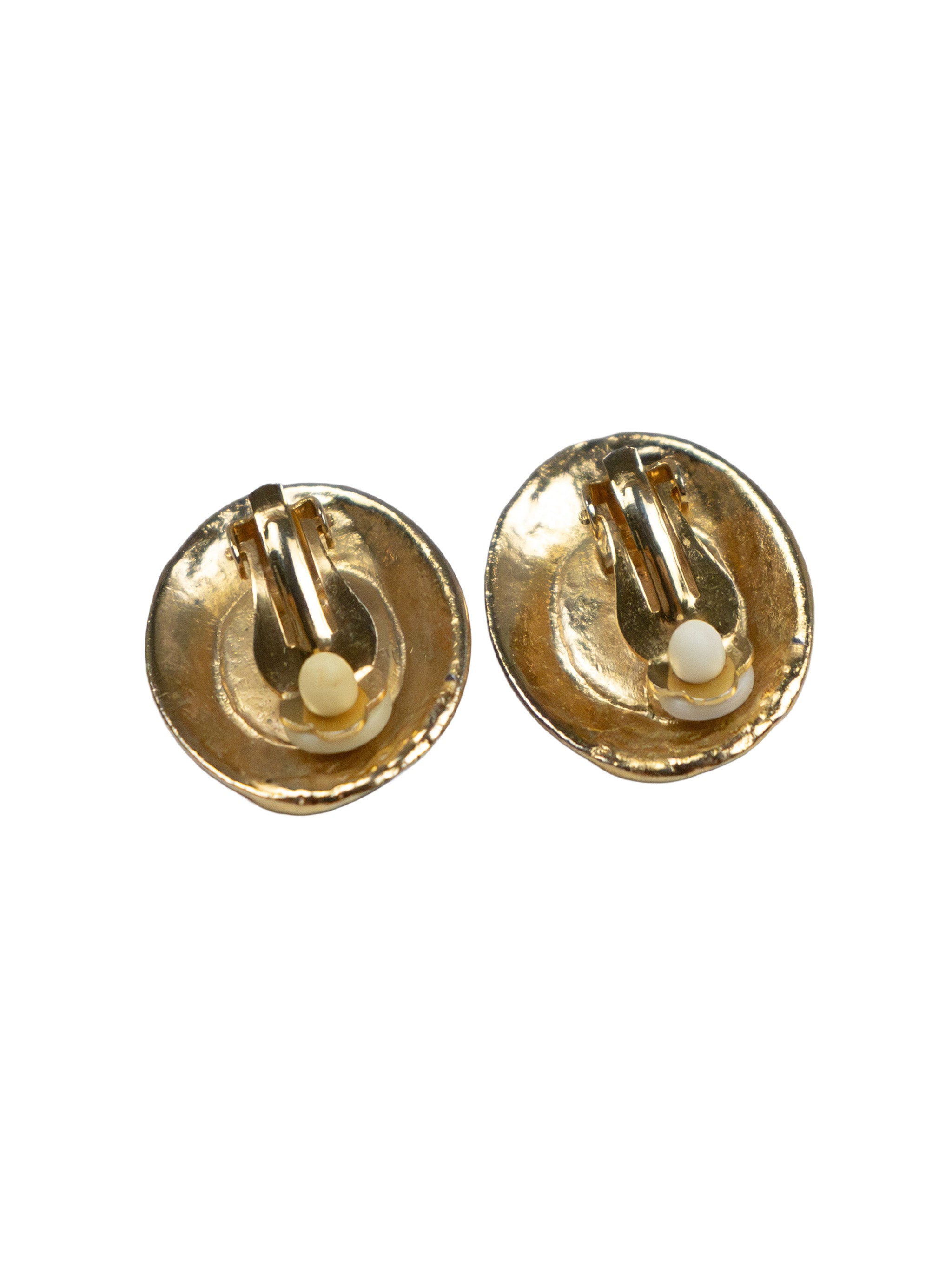 CRIMSON SWIRL PEARL EARRINGS