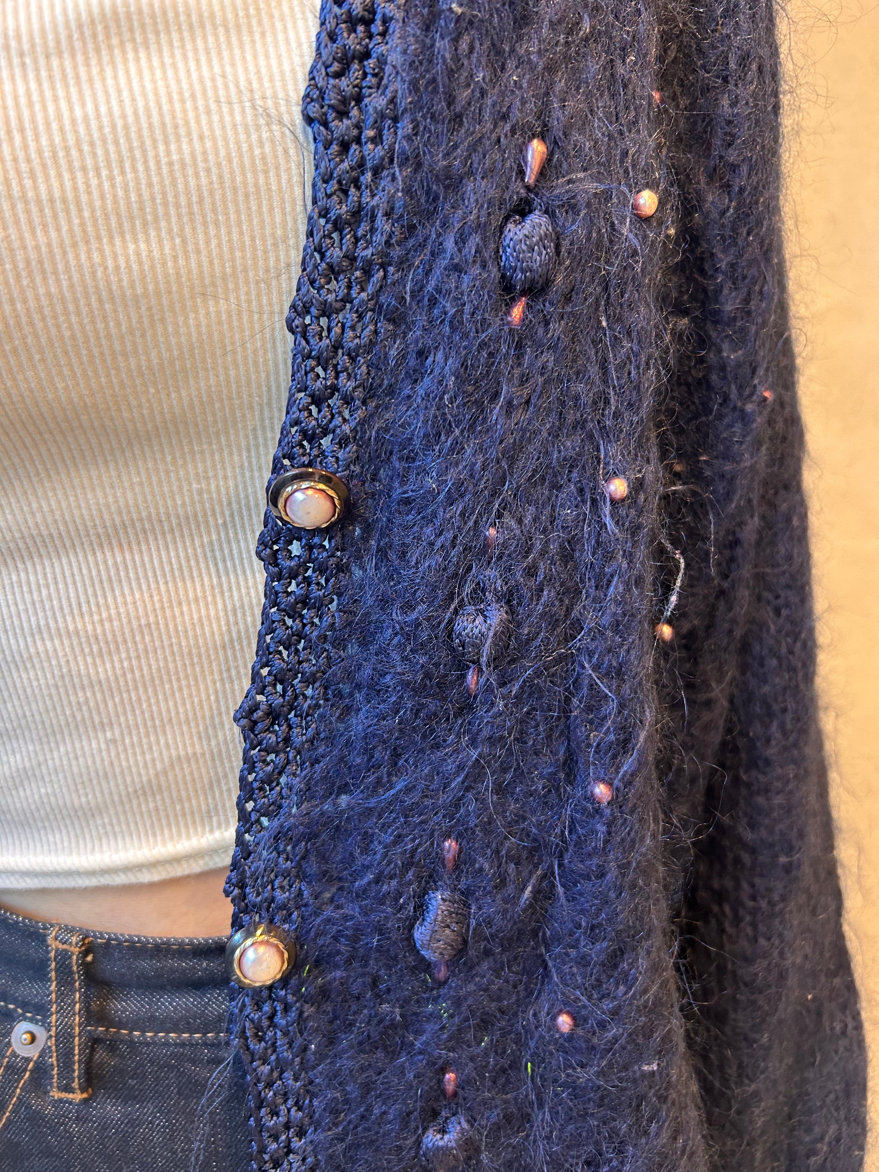 BEADED LONG CARDIGAN
