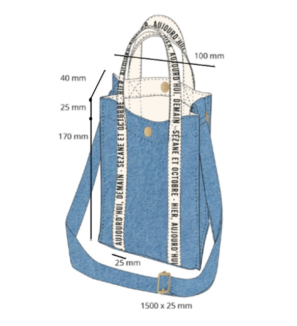 Denim shoulder bag(small)