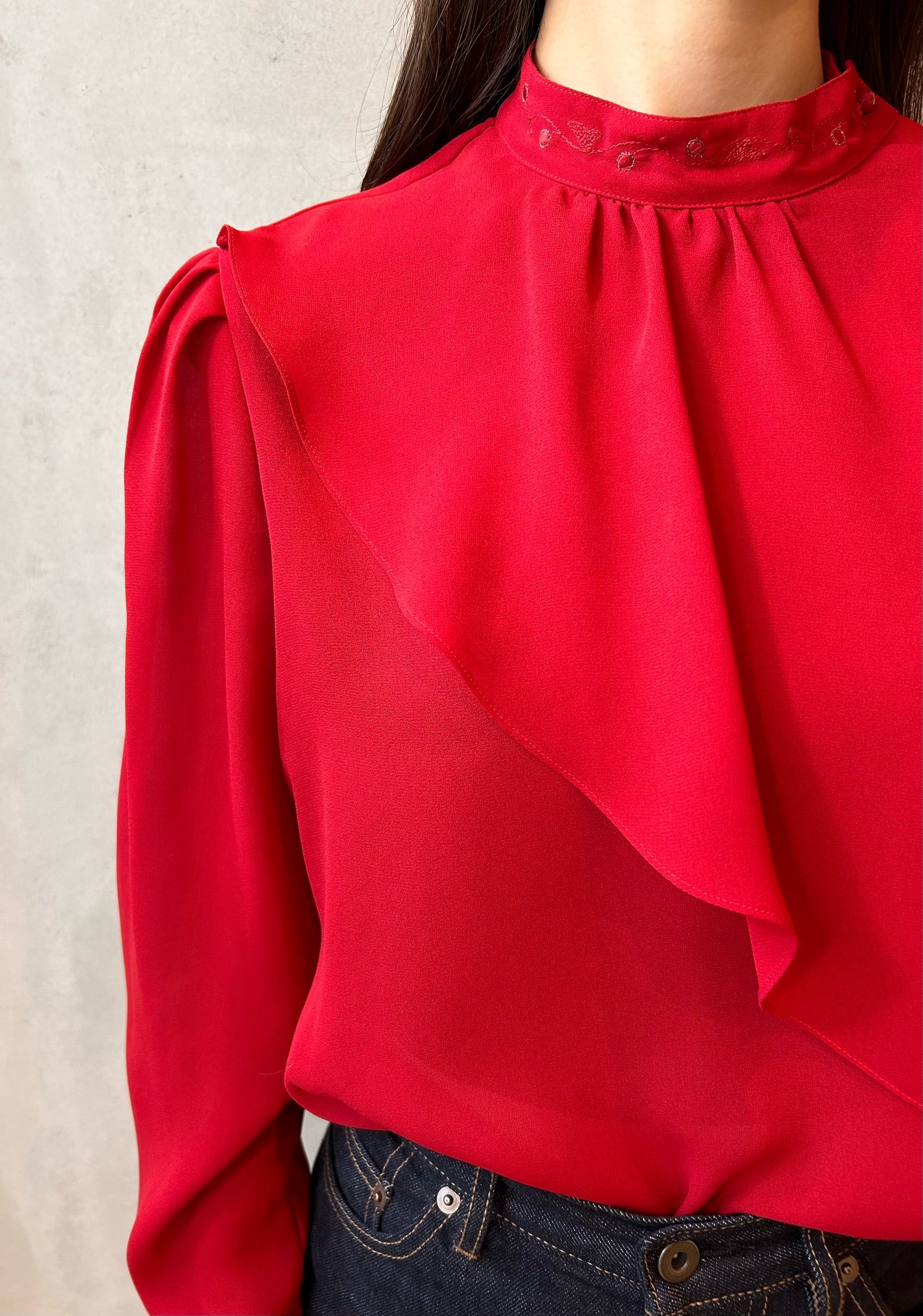 vintage chiffon blouse