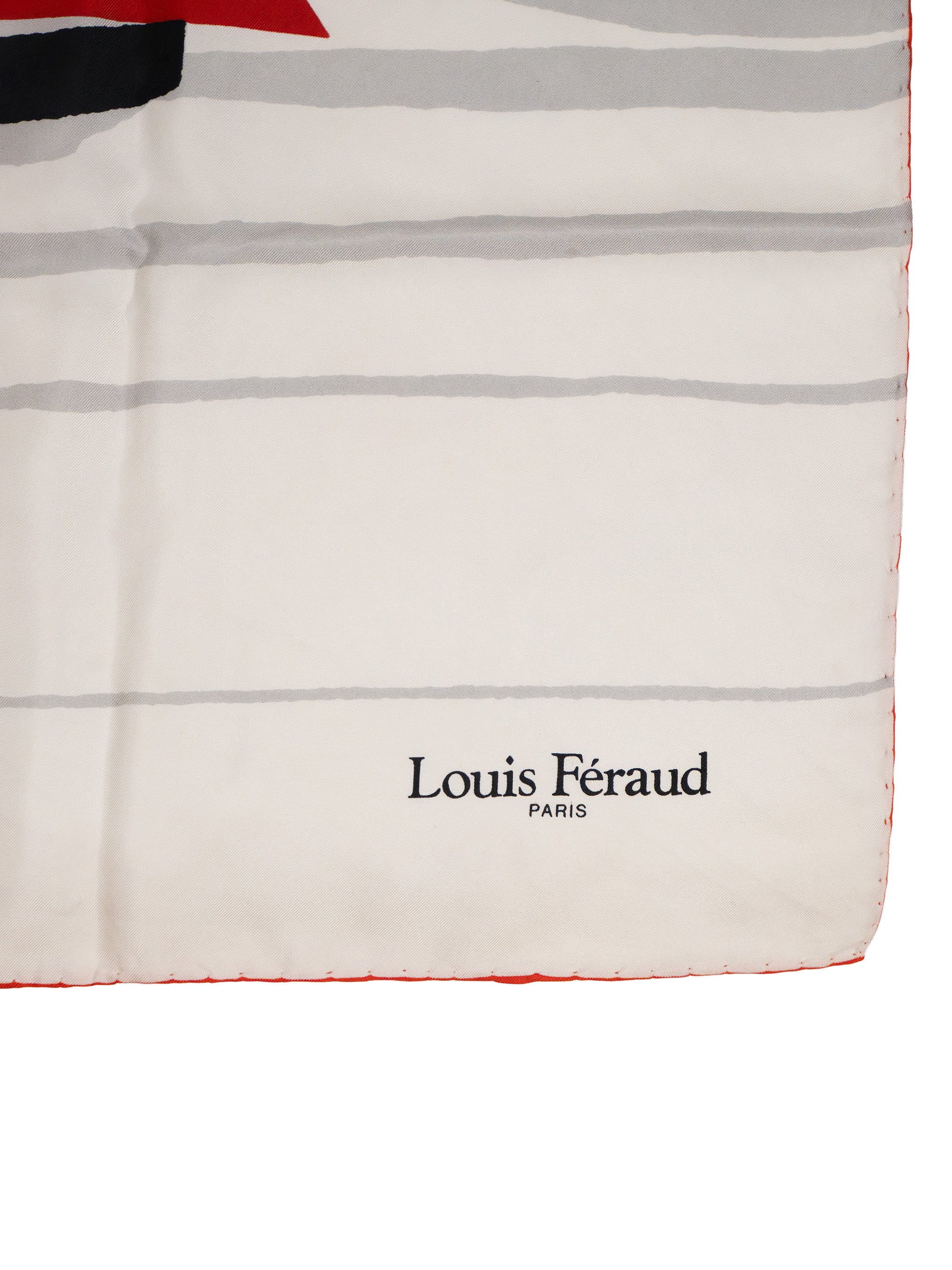 Louis Féraud Silk Scarf Red Sail