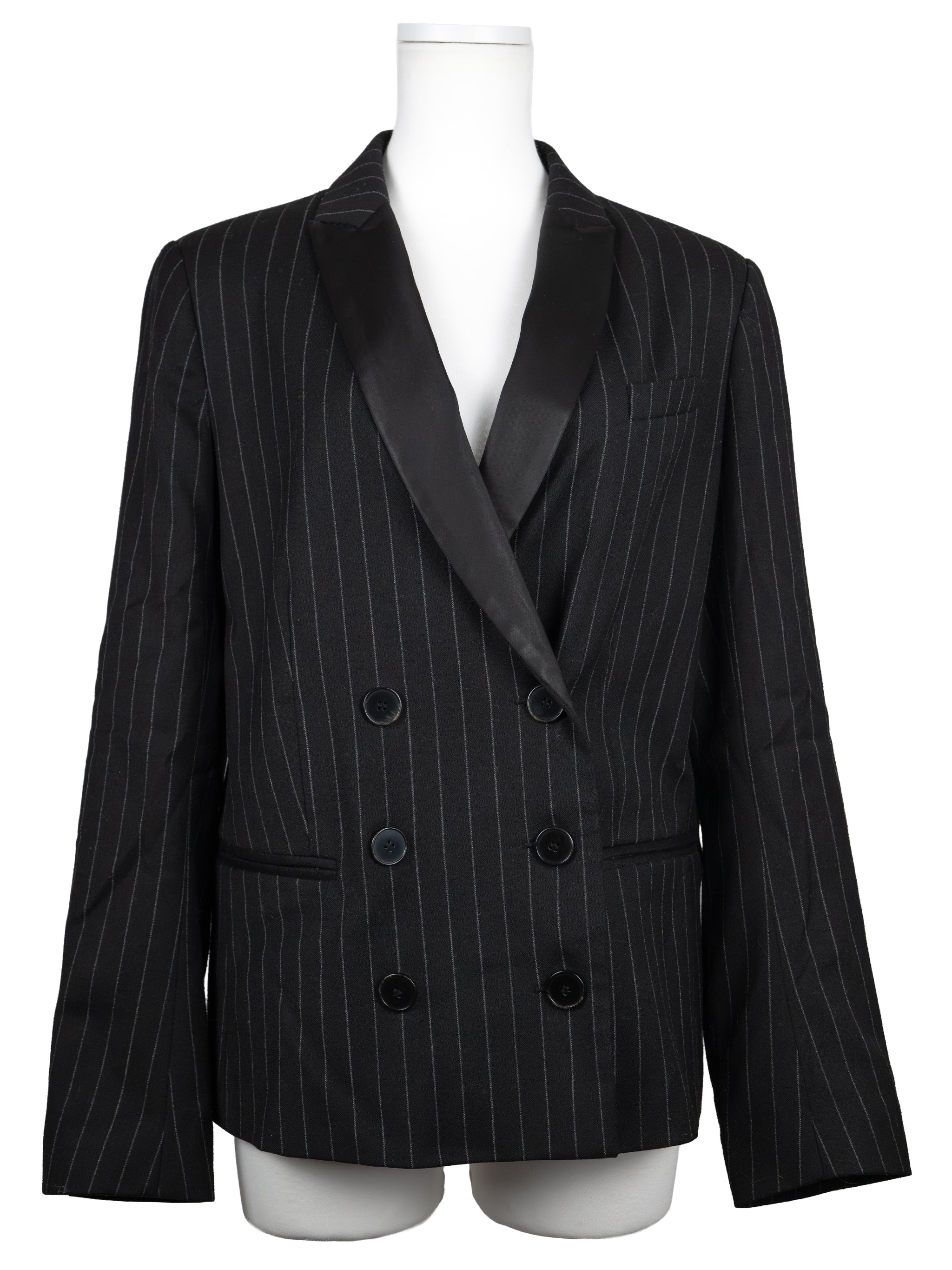 Double-breasted striped suit