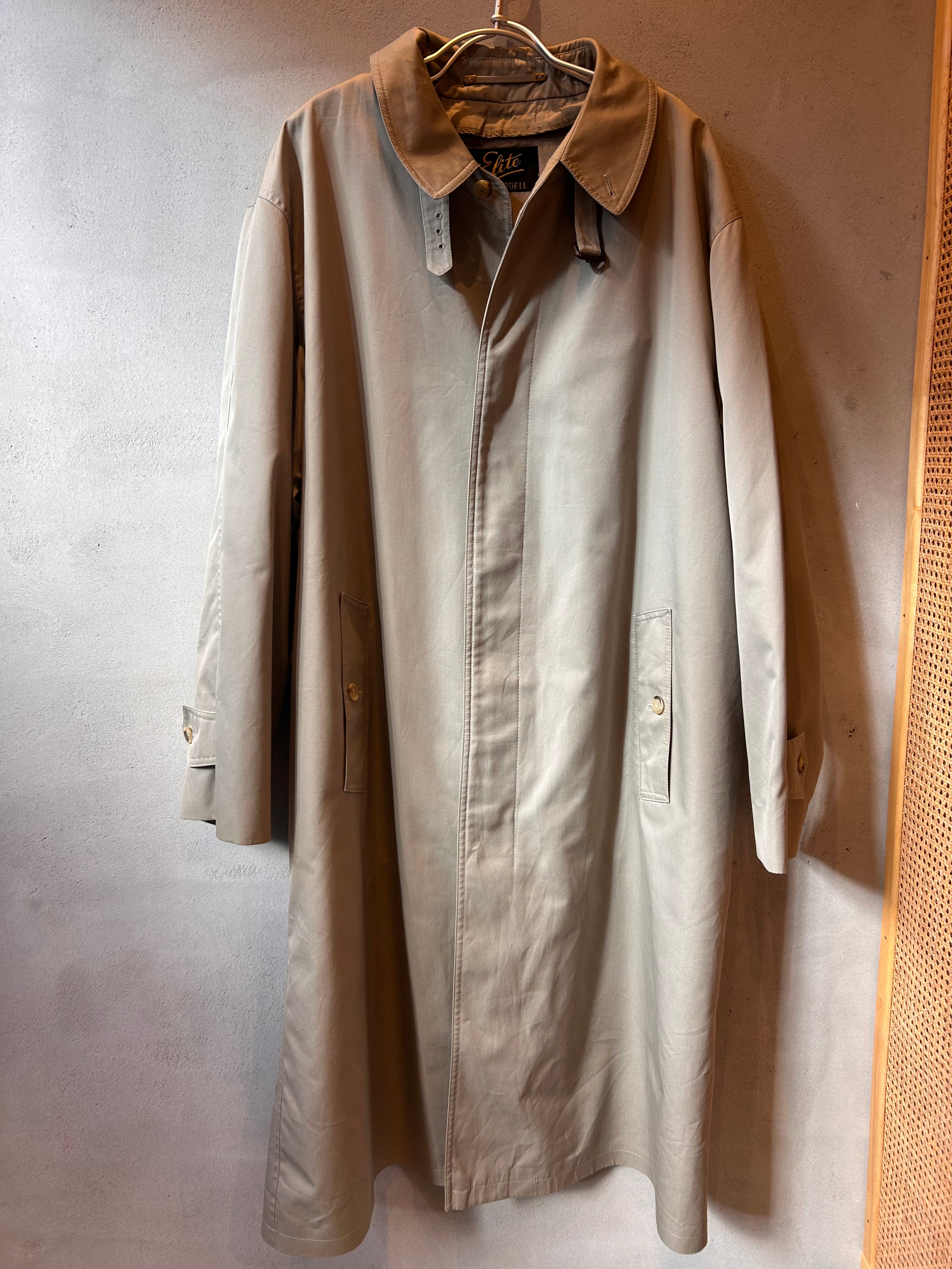 Fly-front long coat