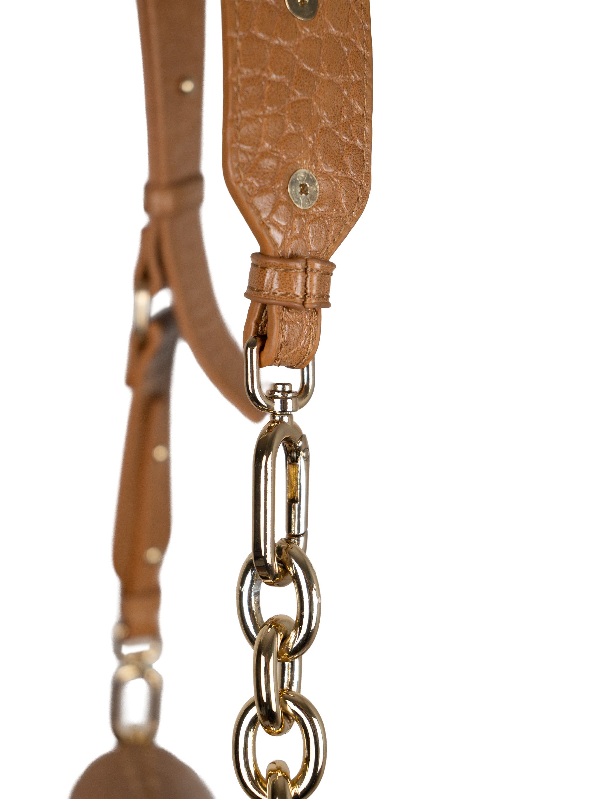 CROC-EMBOSSED LEATHER BAG