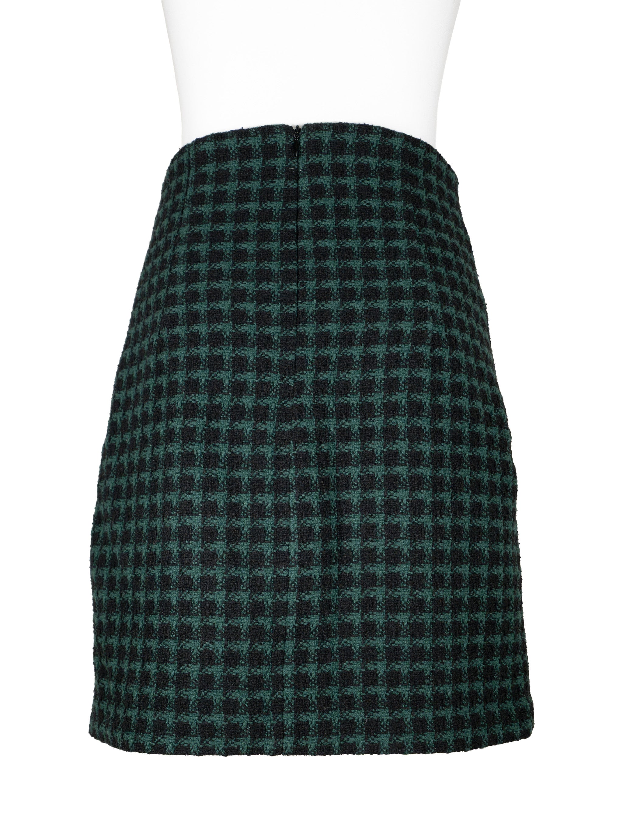 HOUNDSTOOTH TWEED SKIRT