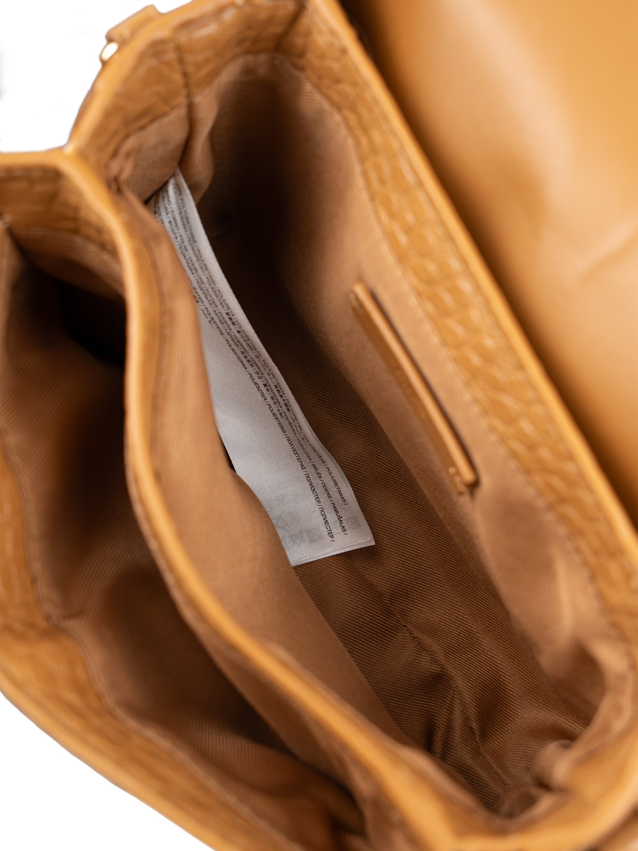 CROC-EMBOSSED LEATHER BAG
