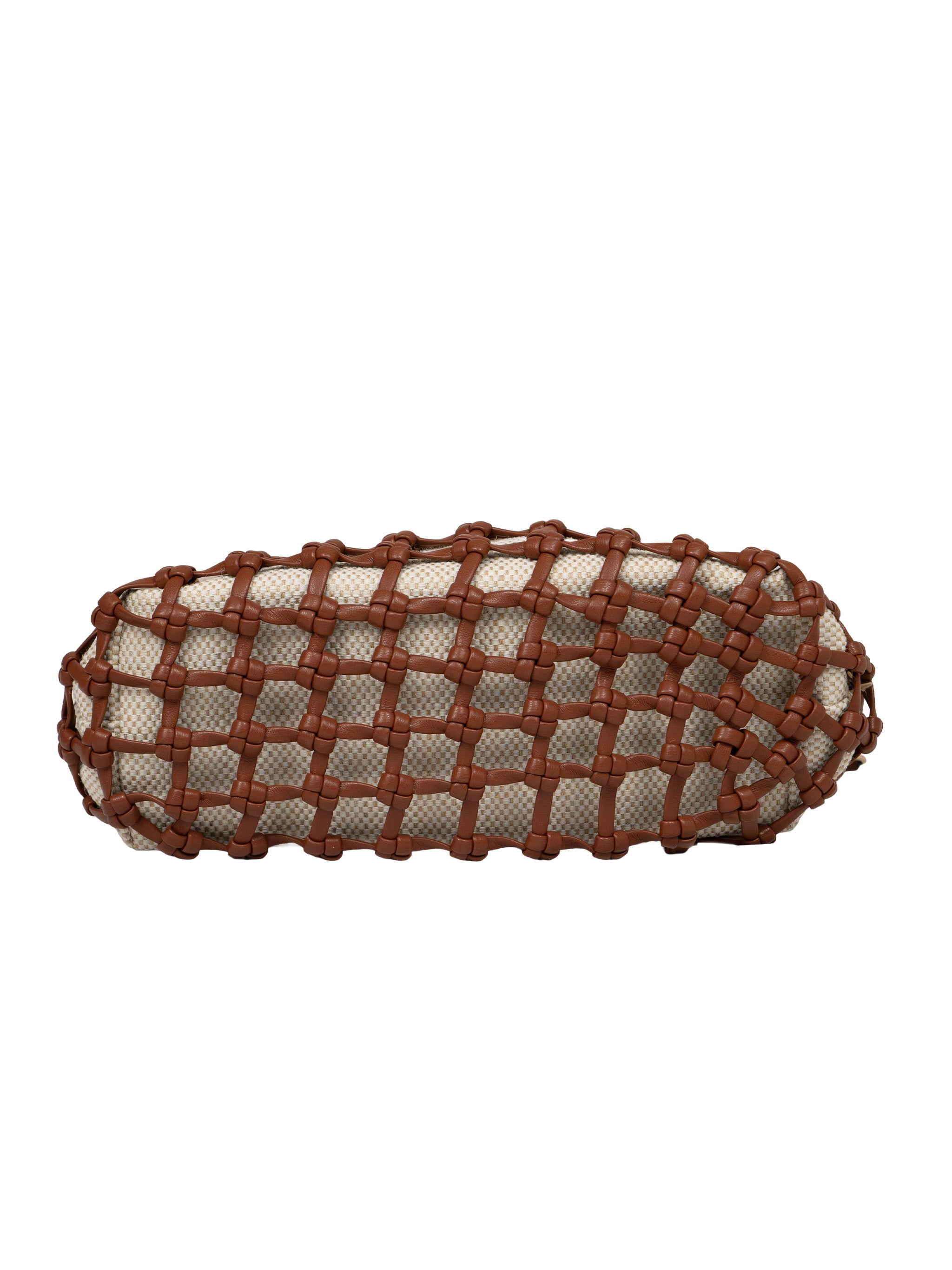 BROWN MESH BUCKET BAG