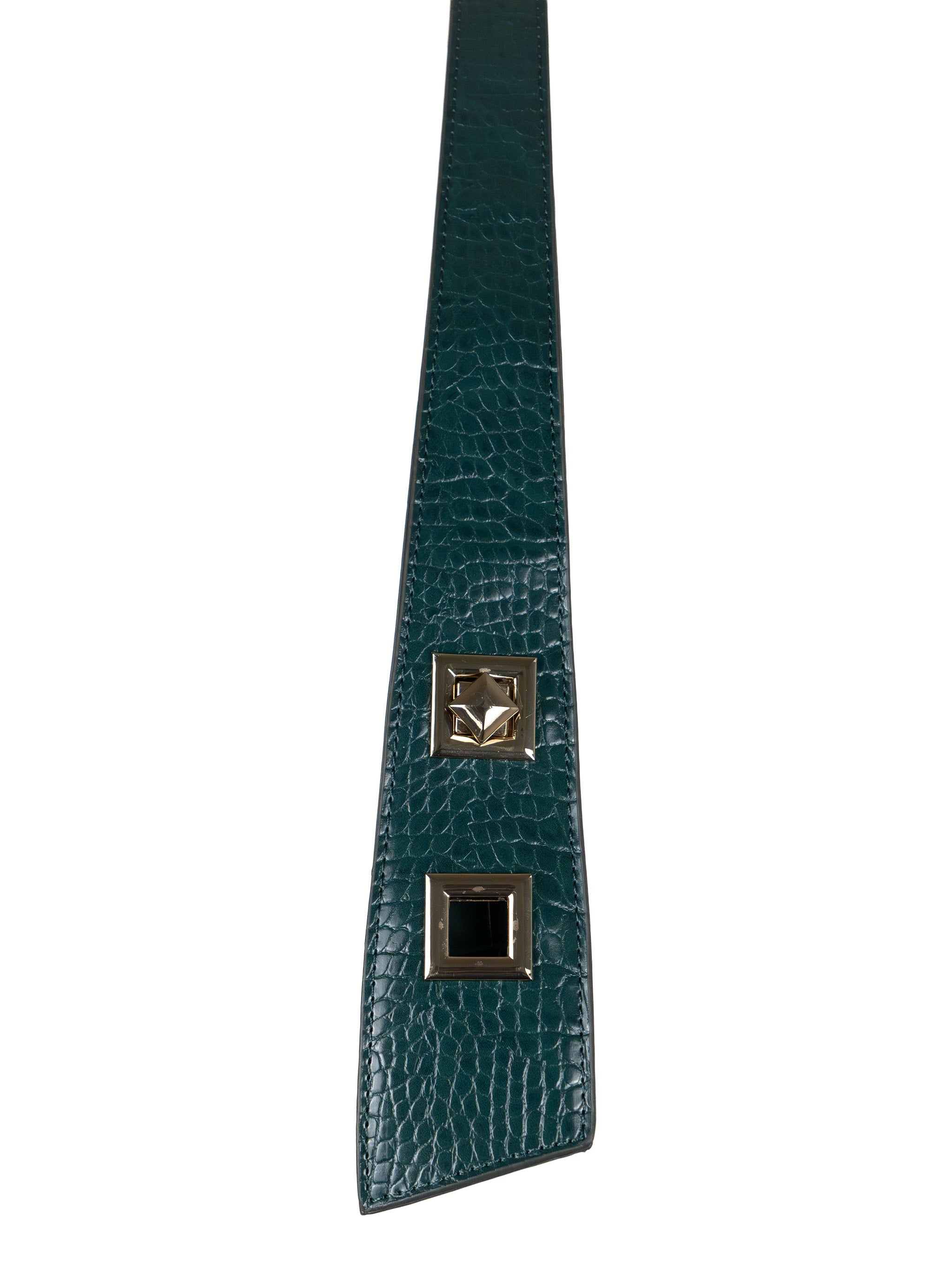 GREEN CROCO SHOULDER BAG