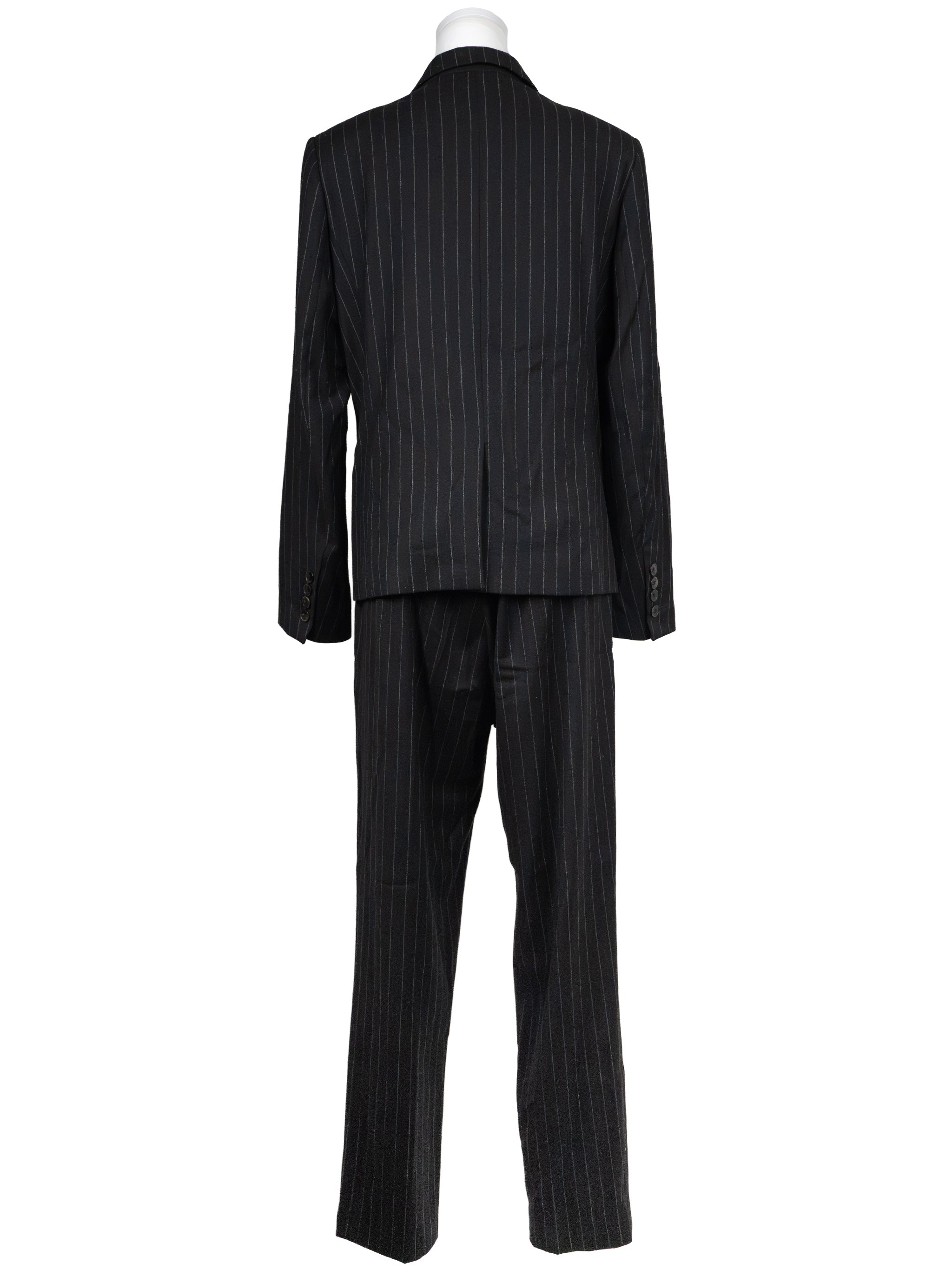 Double-breasted striped suit