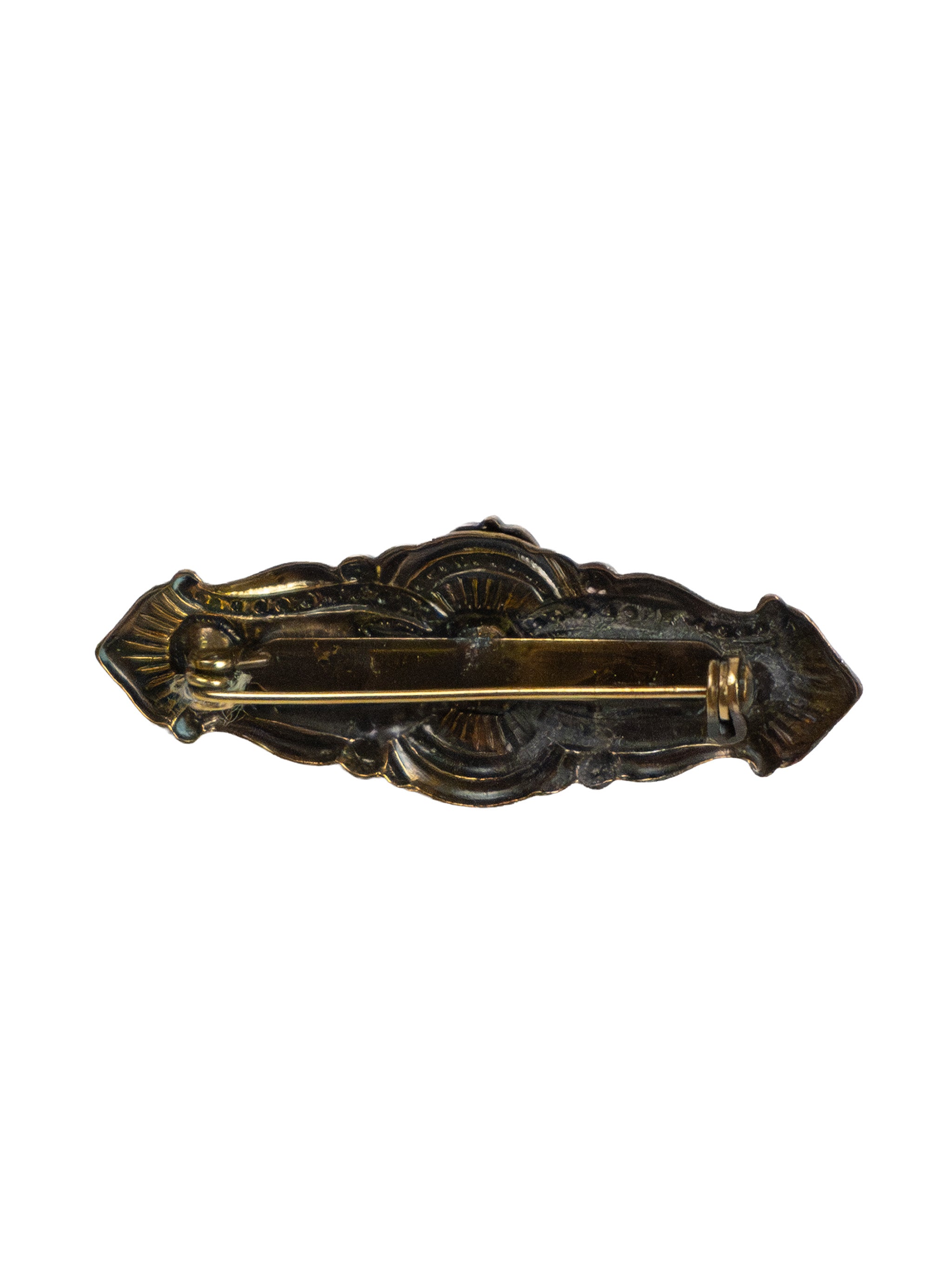 BLACK ORNAMENT BROOCH