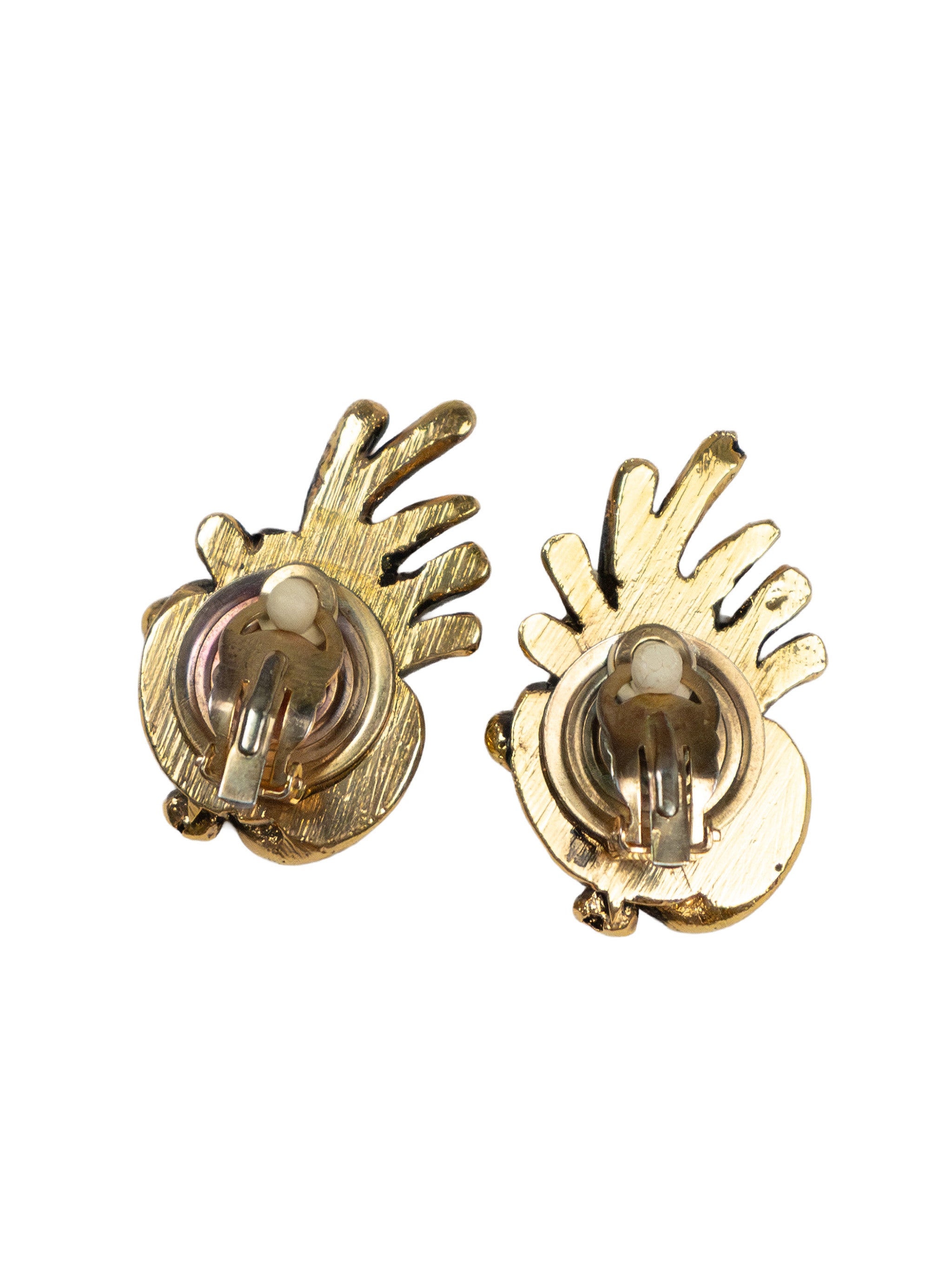 Baroque Gold Relief Earrings