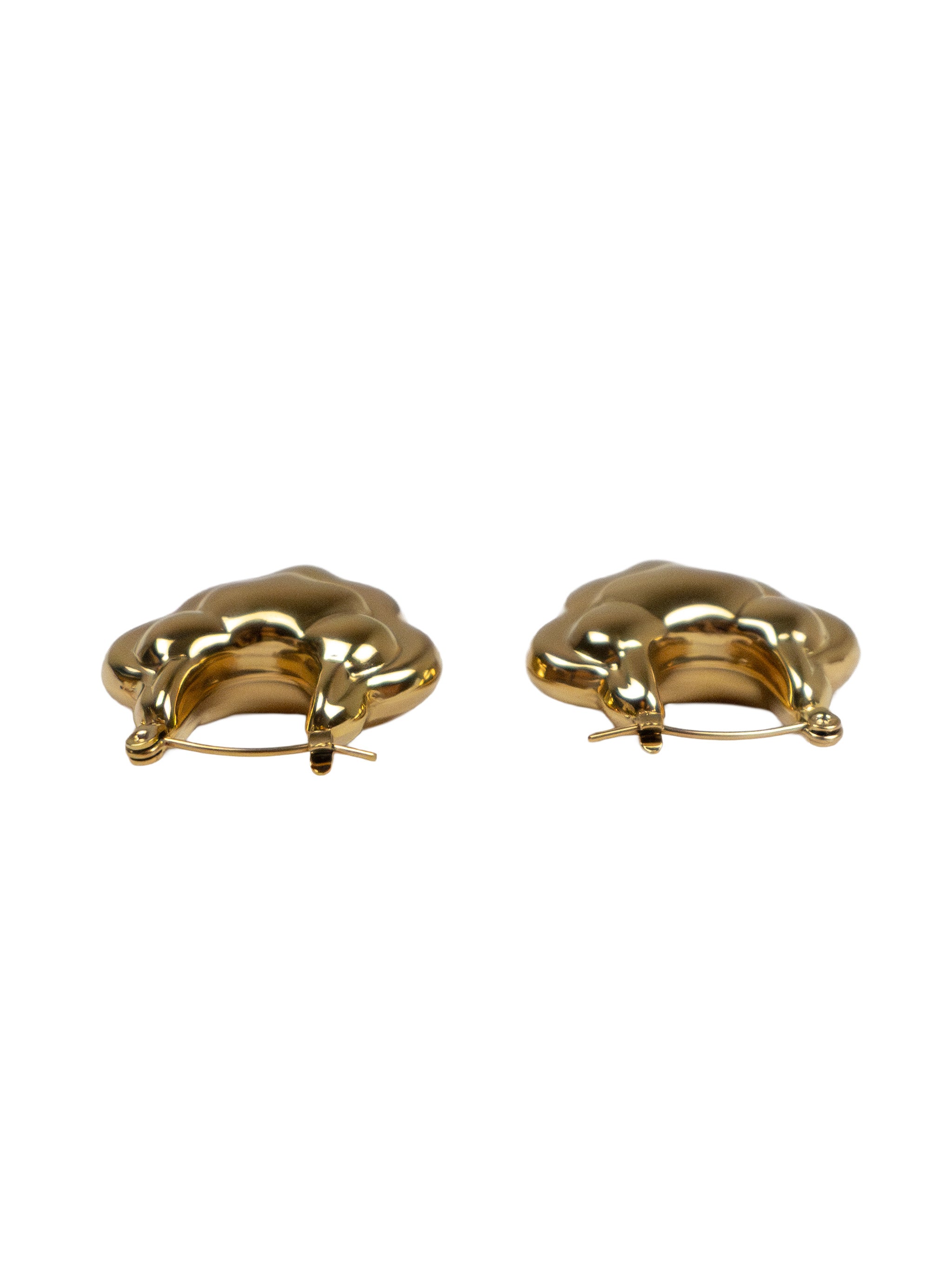 Golden Droplet Hoop Earrings