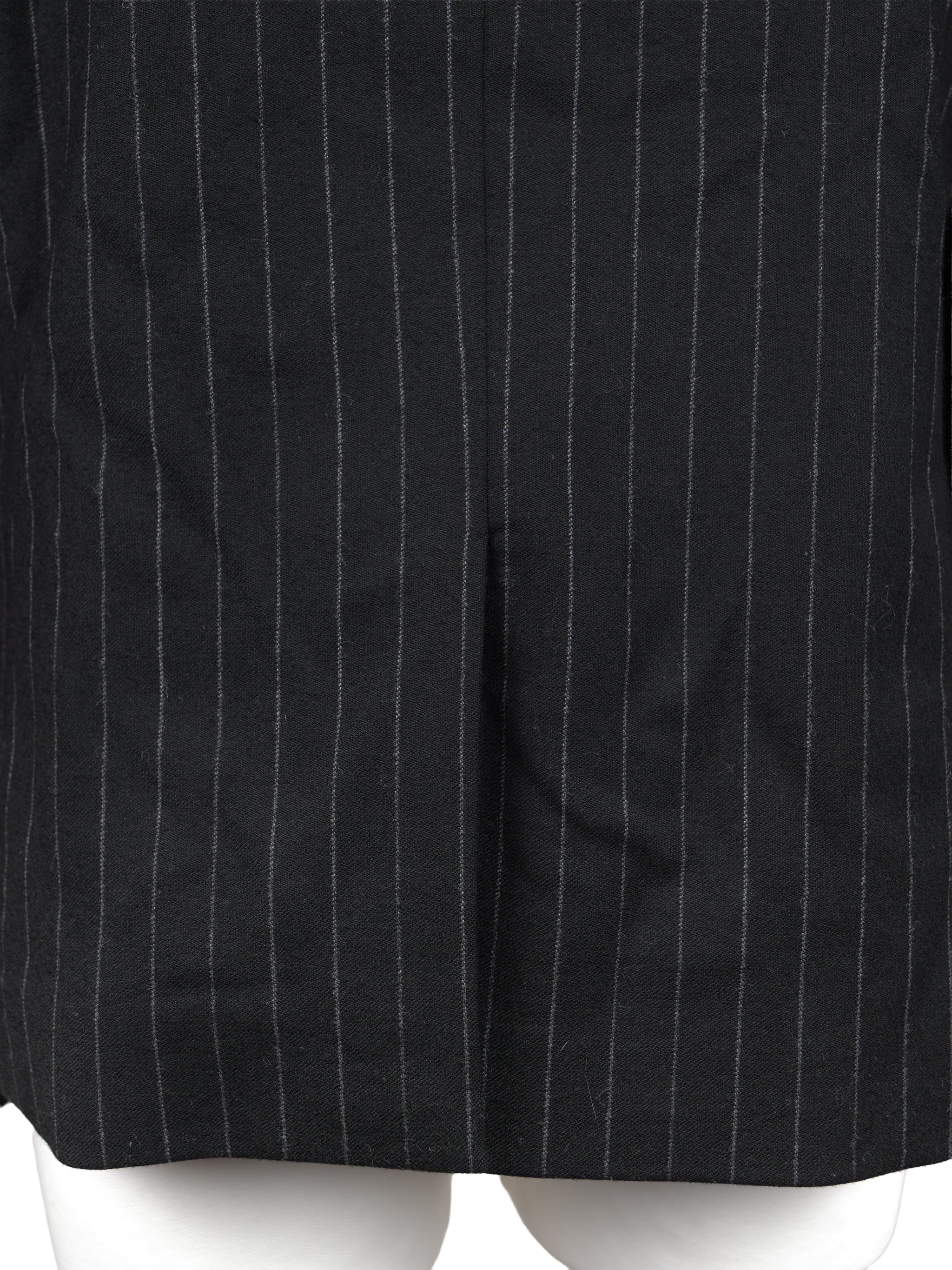 Double-breasted striped suit