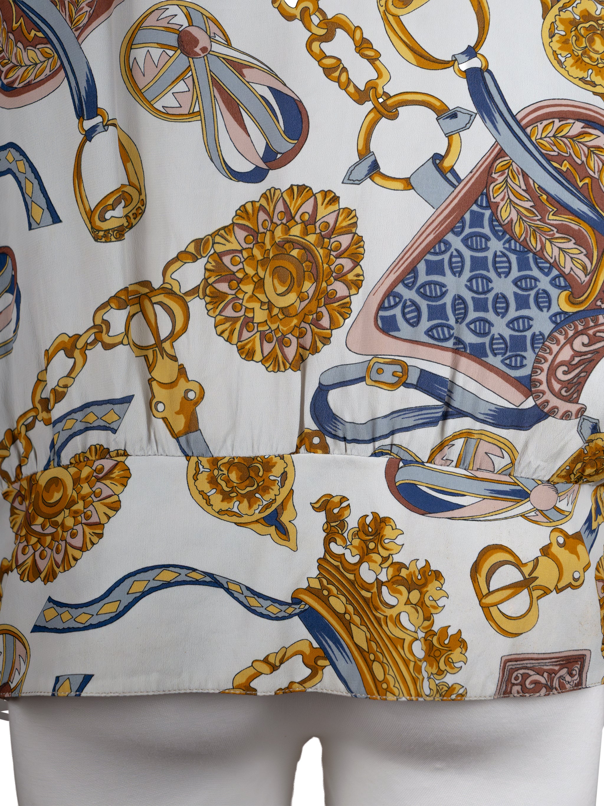 vintage print blouse