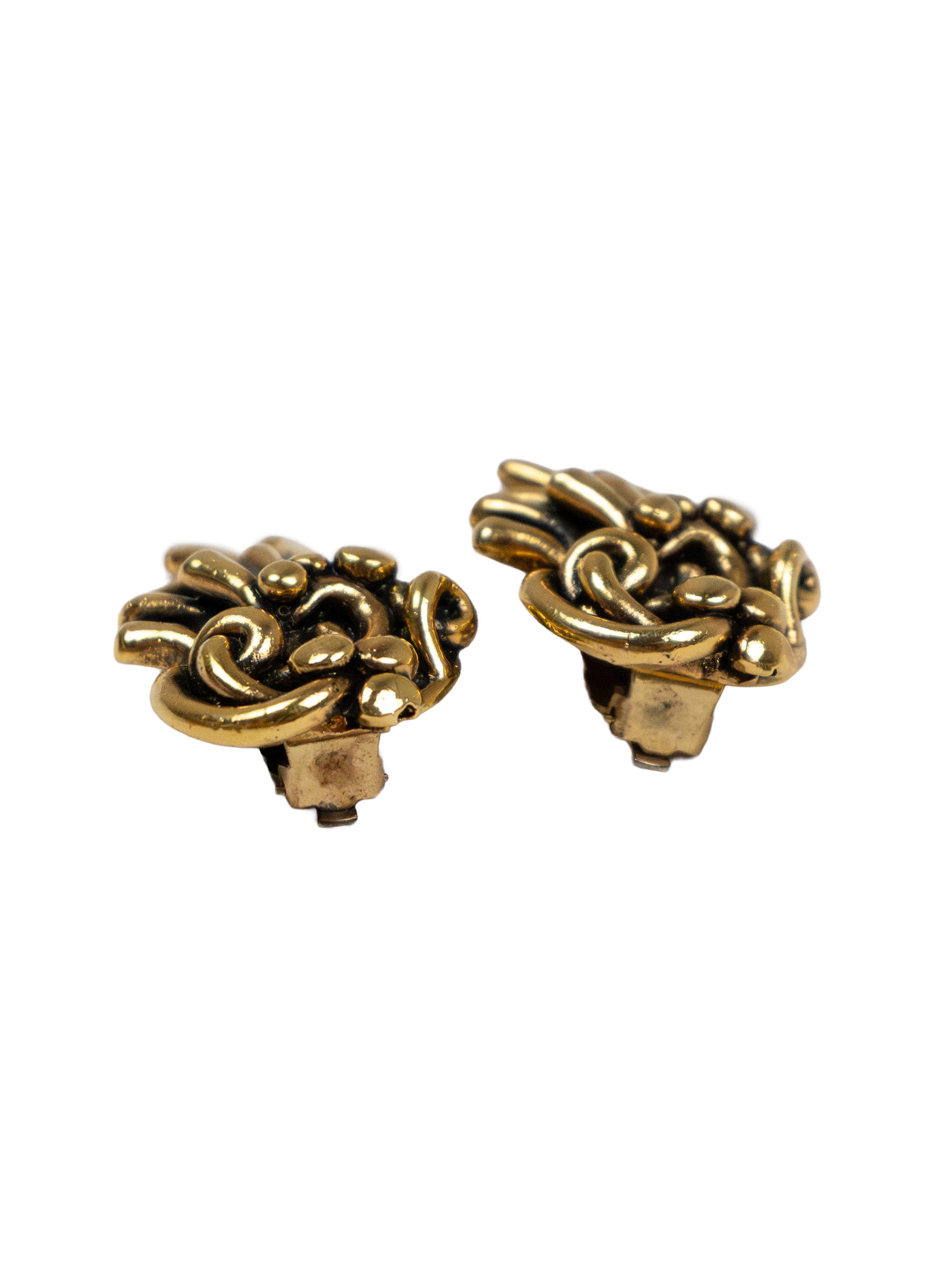 Baroque Gold Relief Earrings