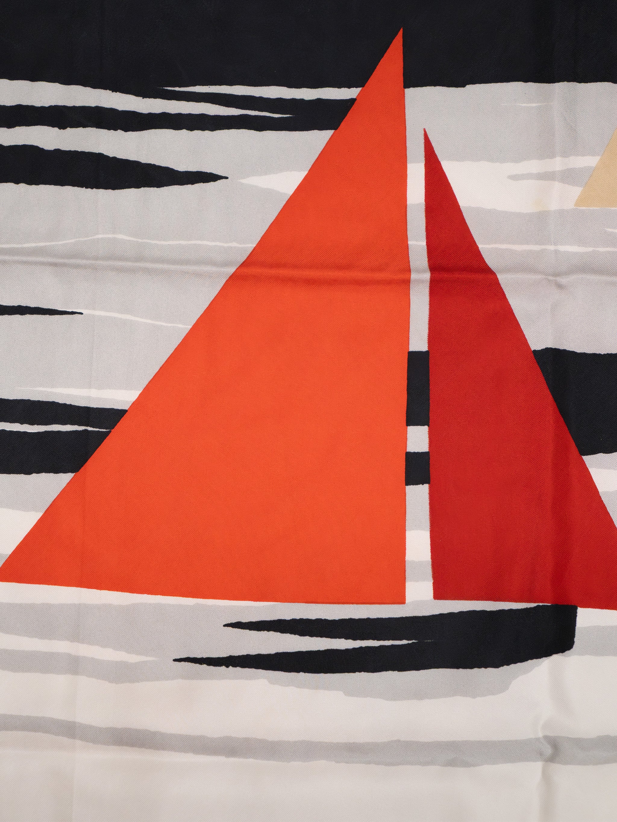 Louis Féraud Silk Scarf Red Sail