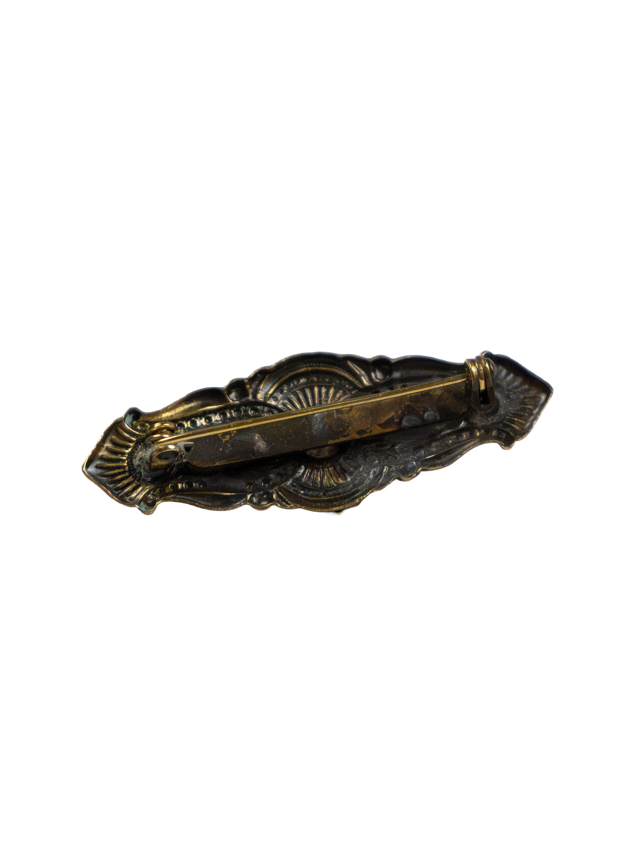 BLACK ORNAMENT BROOCH