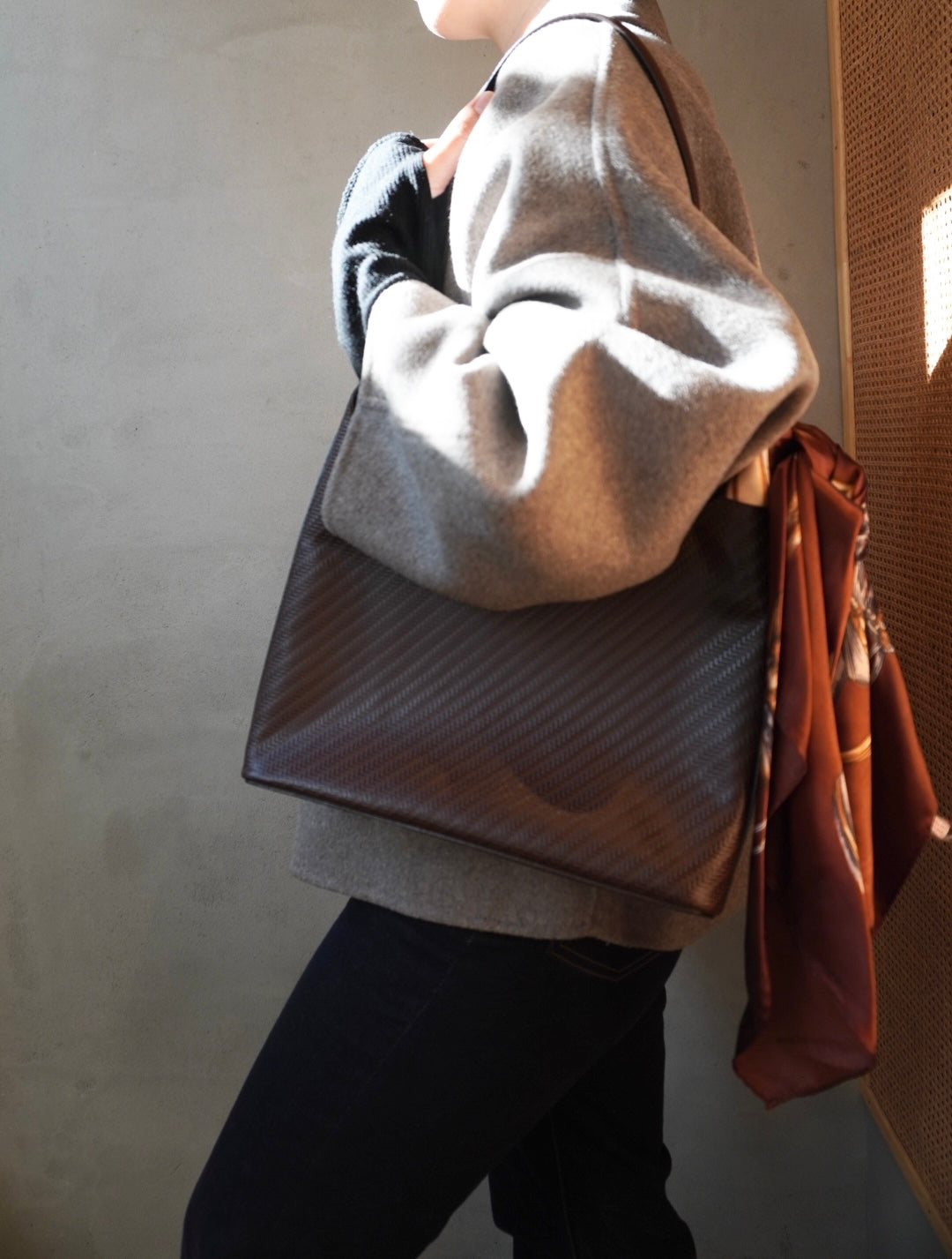 Brown shoulder bag