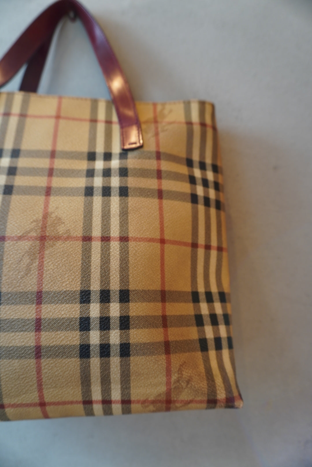 BURBERRY Nova Check Tote Bag Handbag