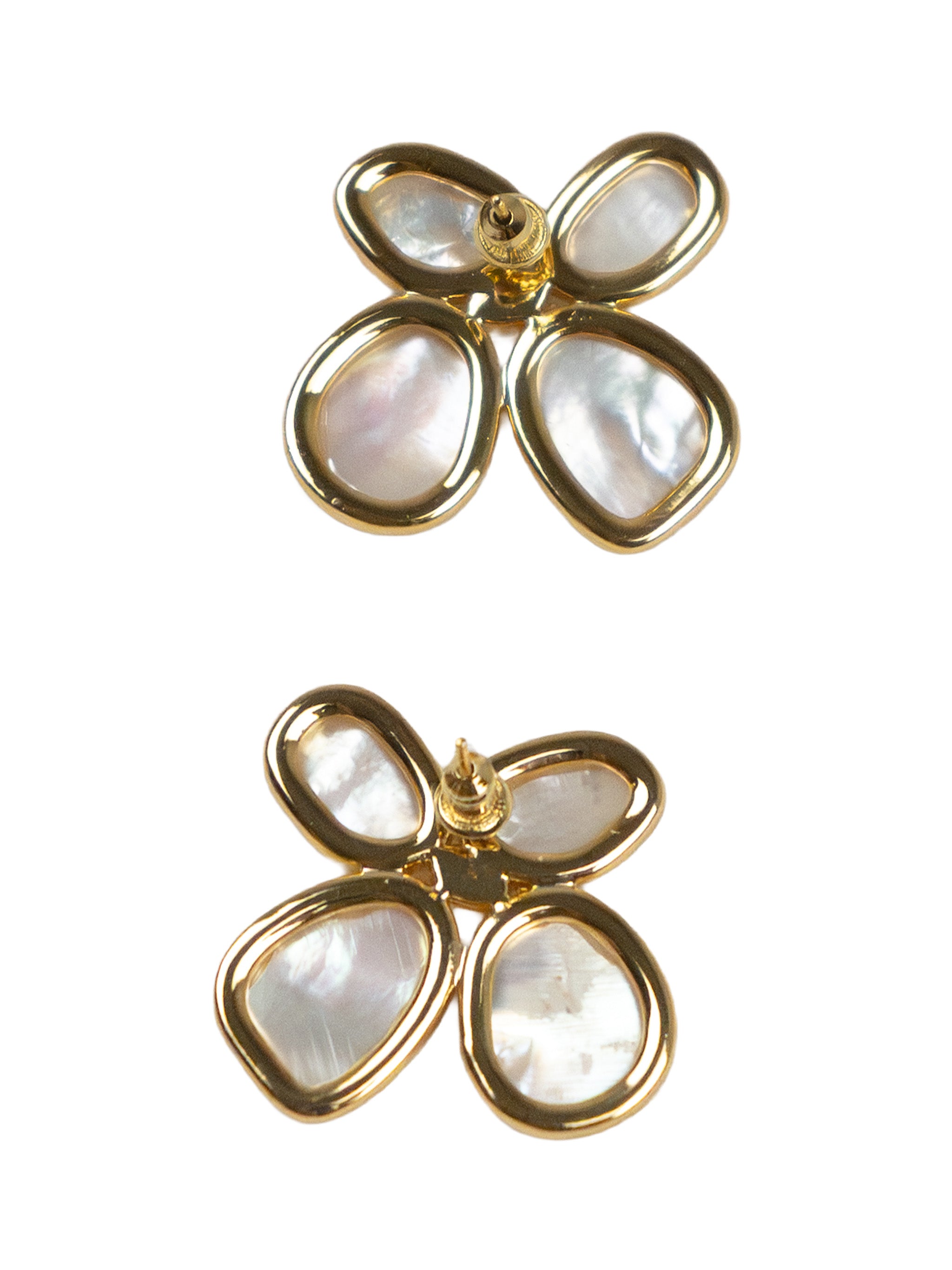 MOTHER-OF-PEARL FLOWER EARRINGS