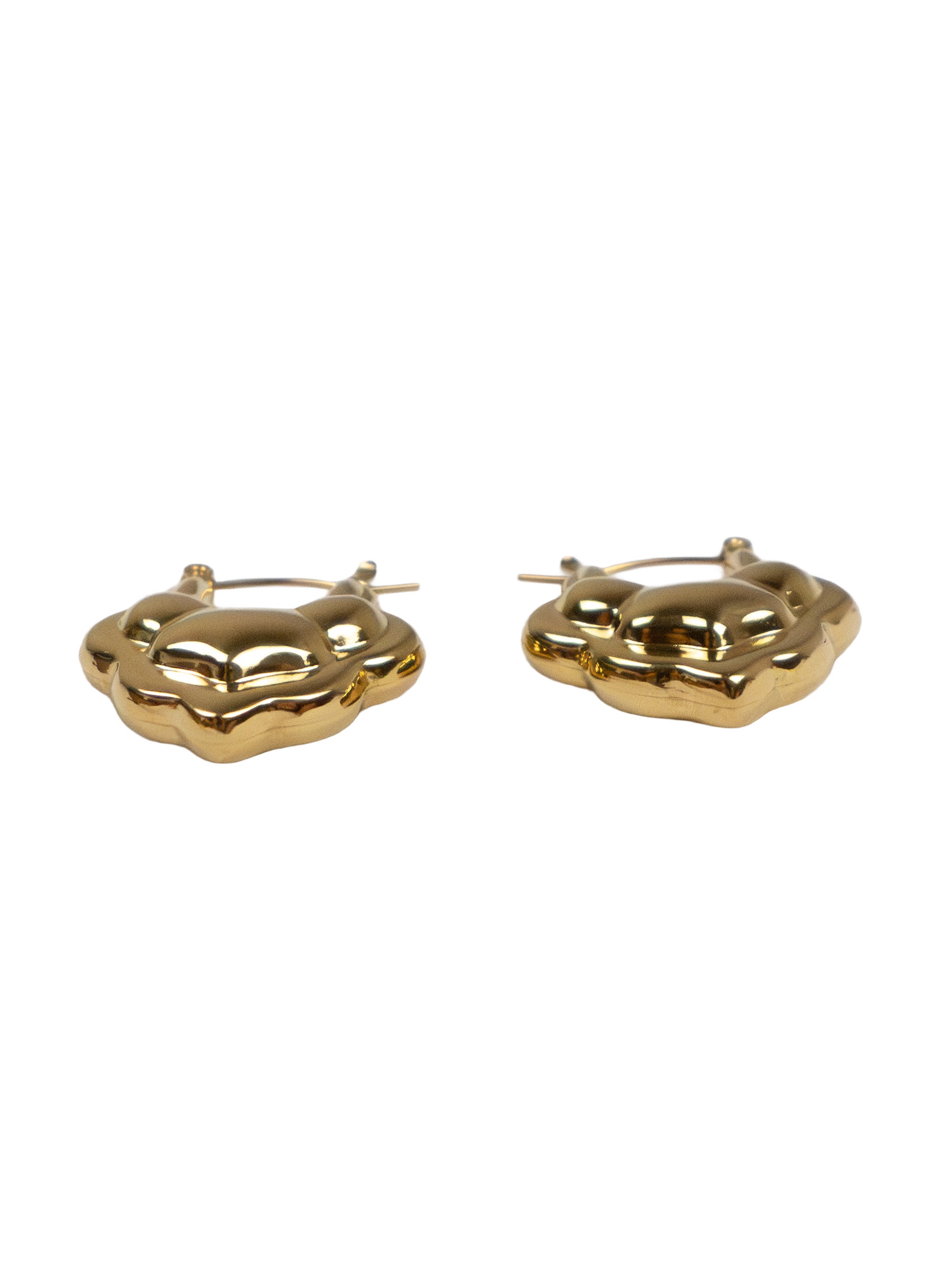 Golden Droplet Hoop Earrings