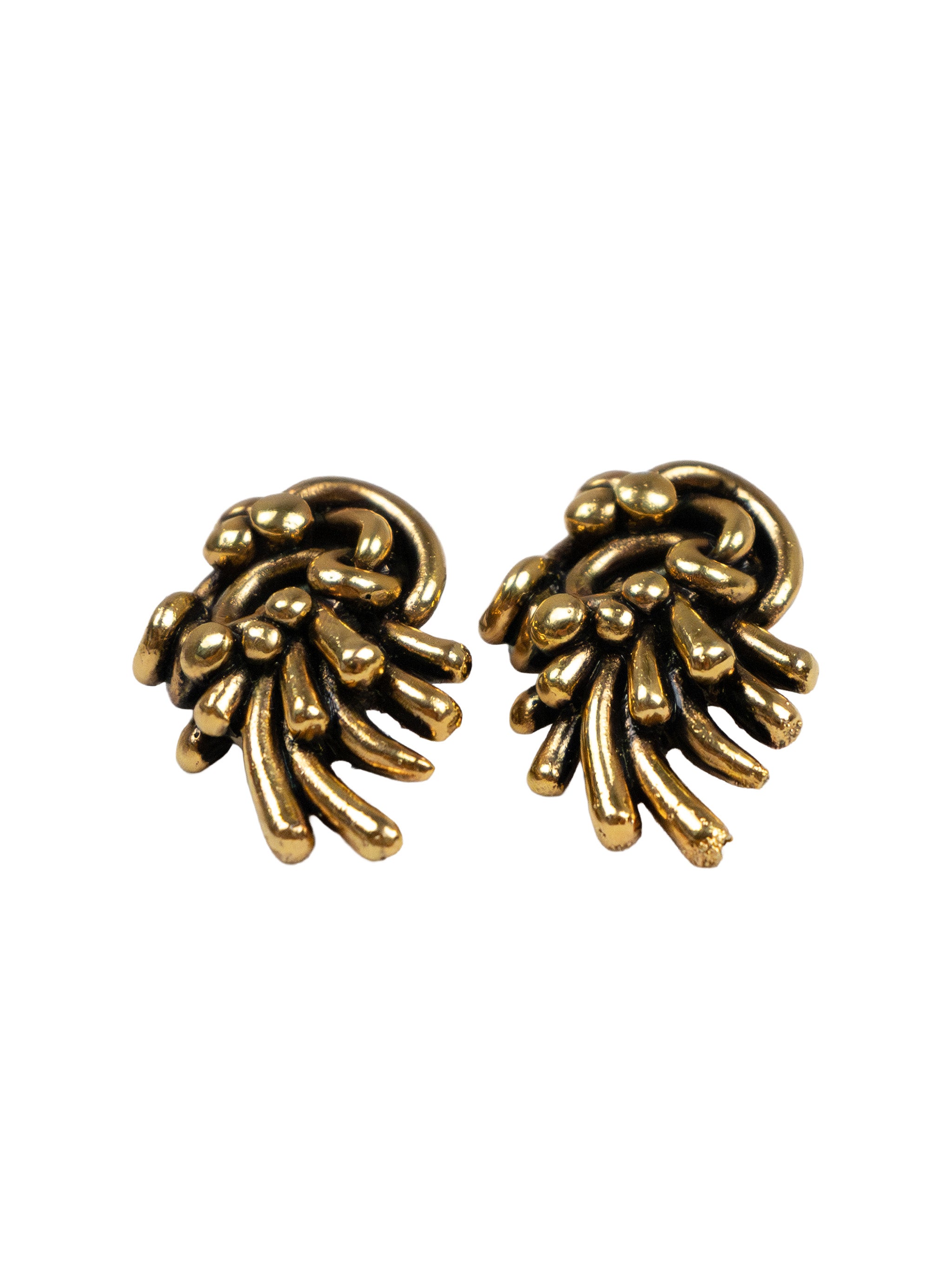 Baroque Gold Relief Earrings