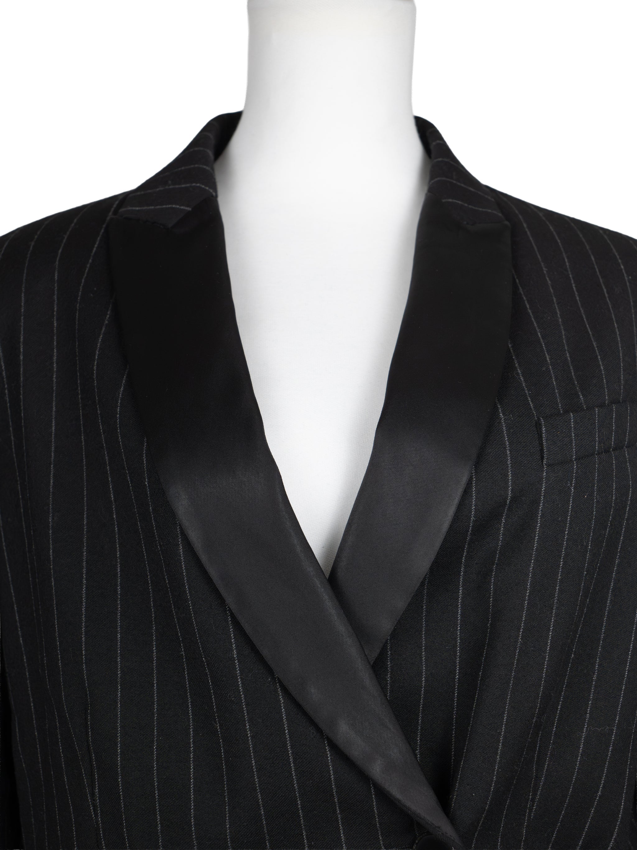 Double-breasted striped suit