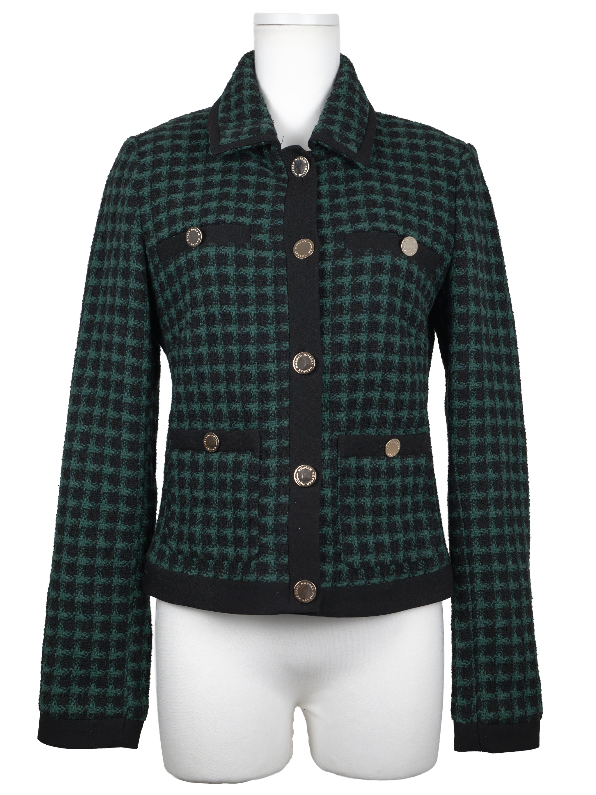 HOUNDSTOOTH TWEED JACKET