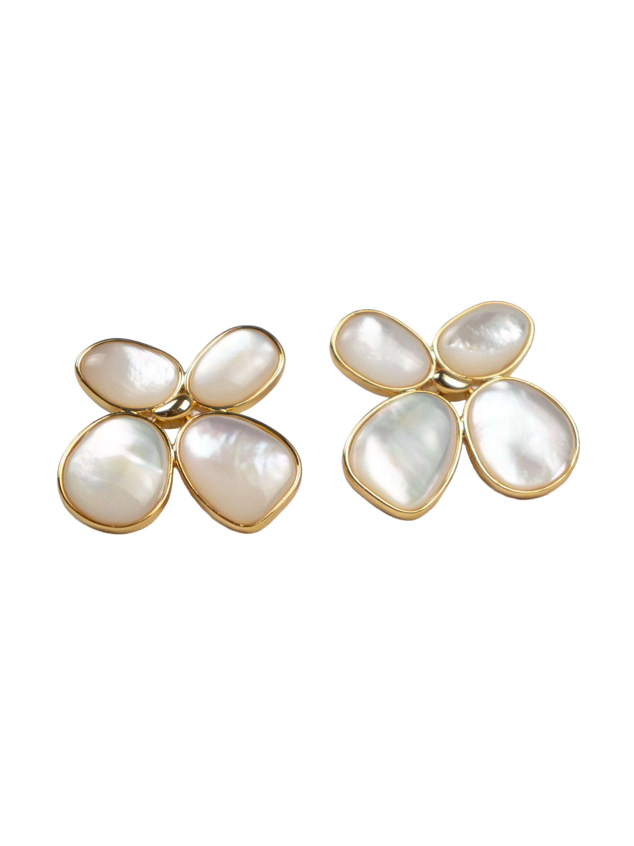 MOTHER-OF-PEARL FLOWER EARRINGS
