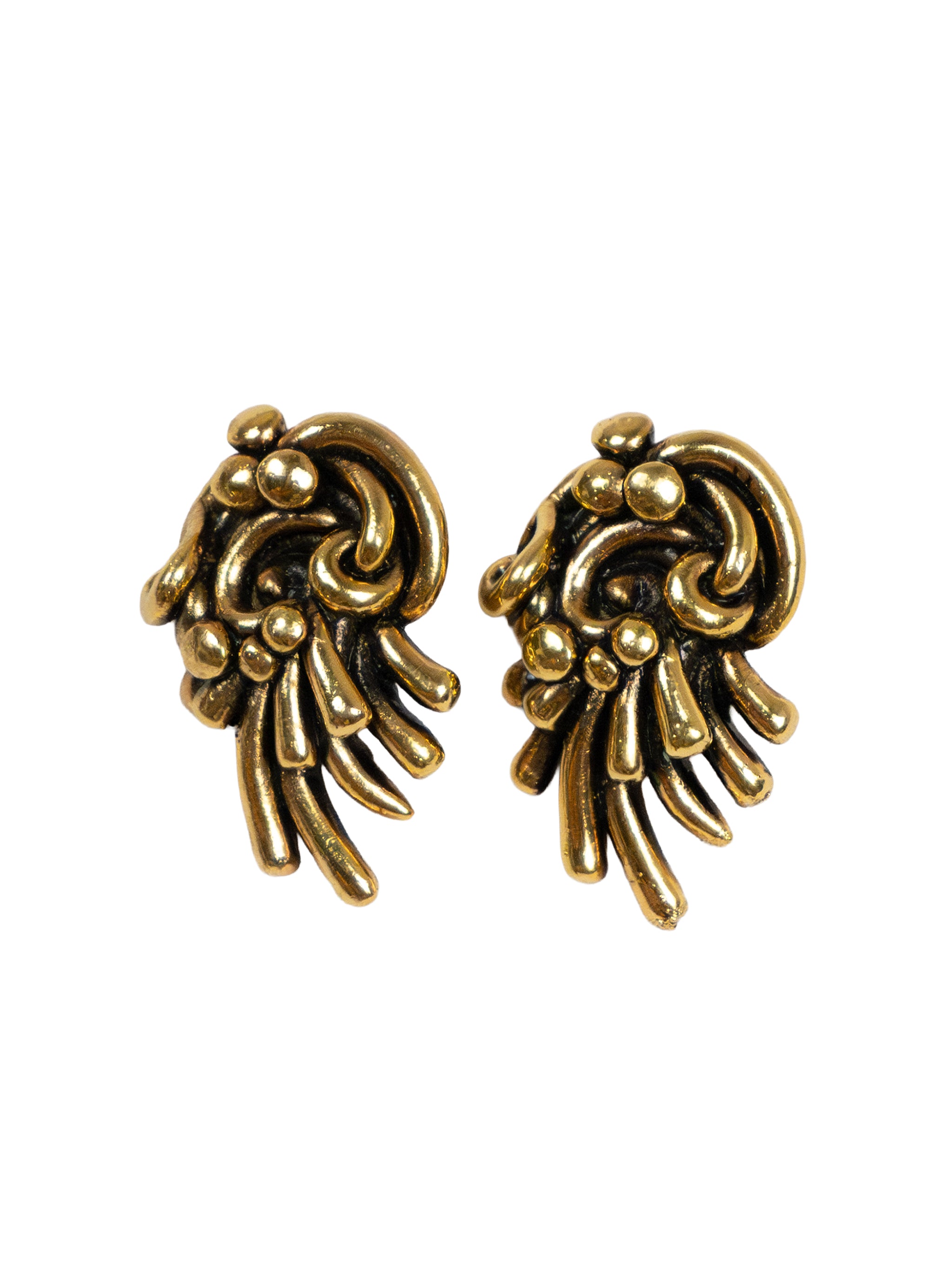 Baroque Gold Relief Earrings