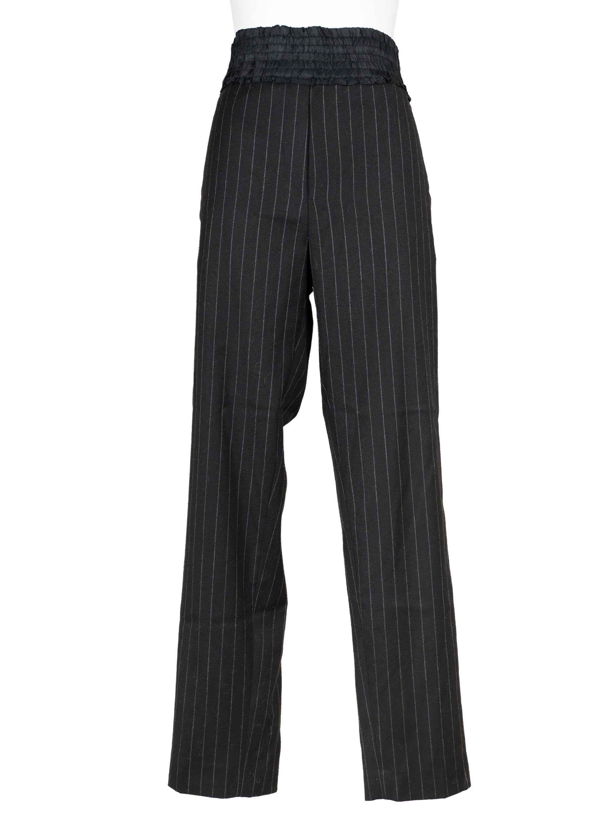 Double-breasted striped suit
