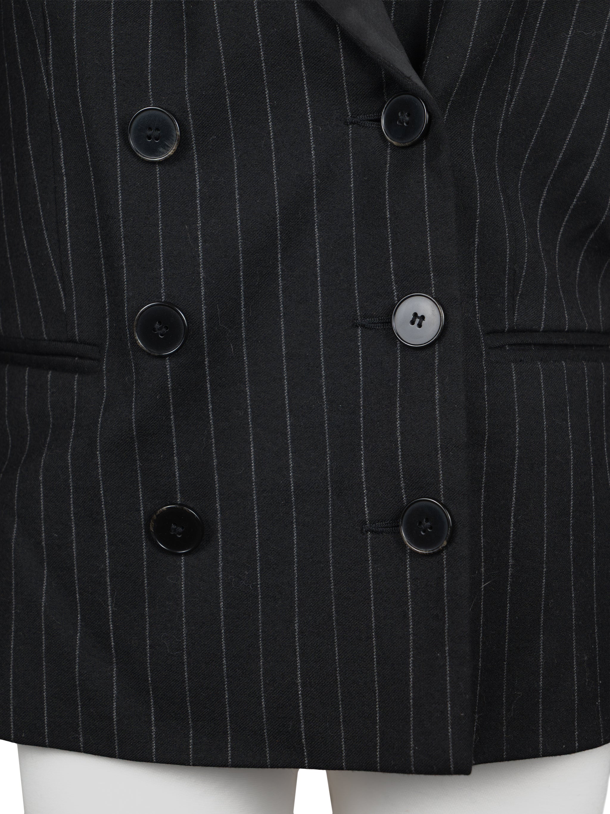 Double-breasted striped suit