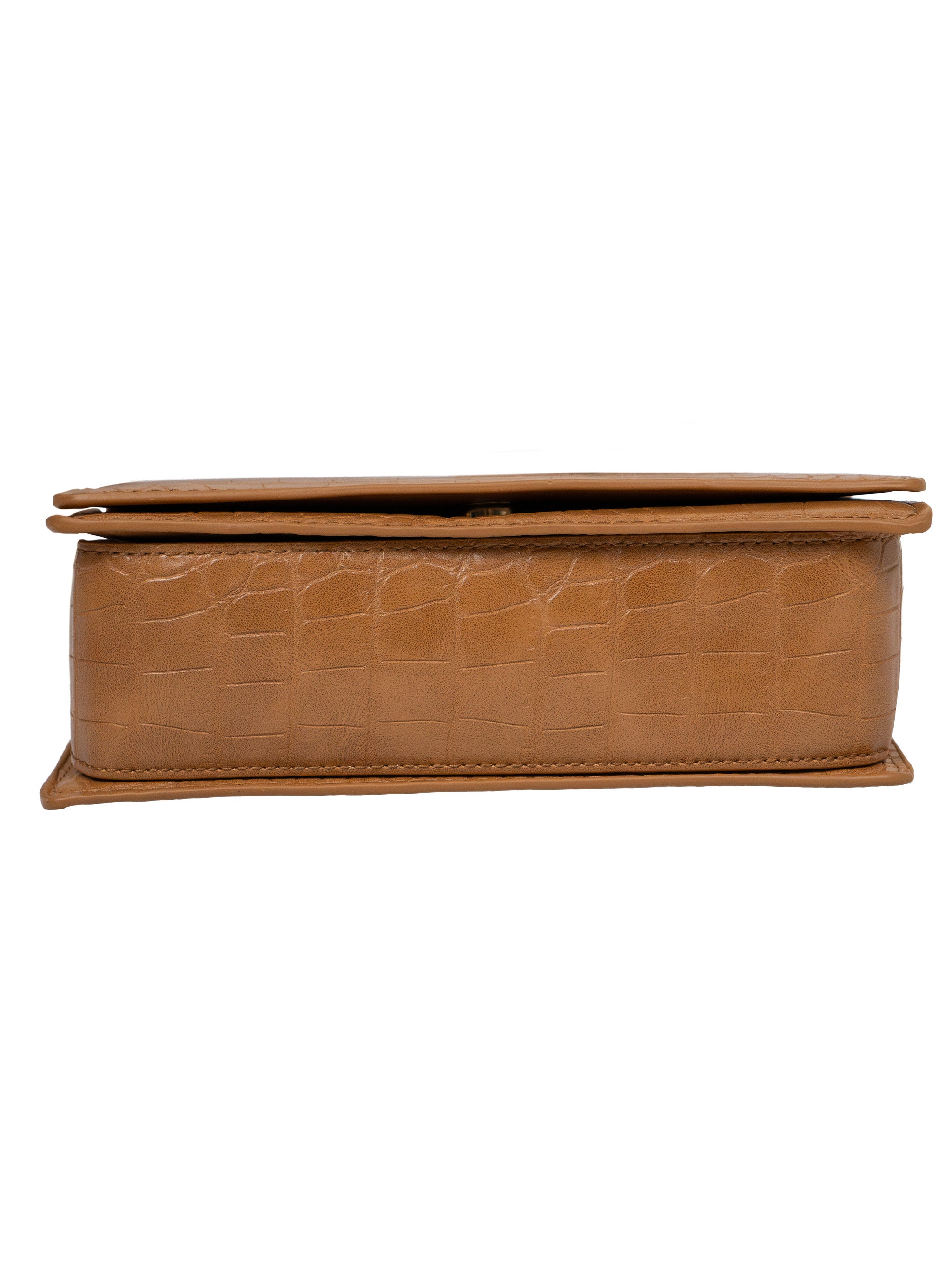 CROC-EMBOSSED LEATHER BAG