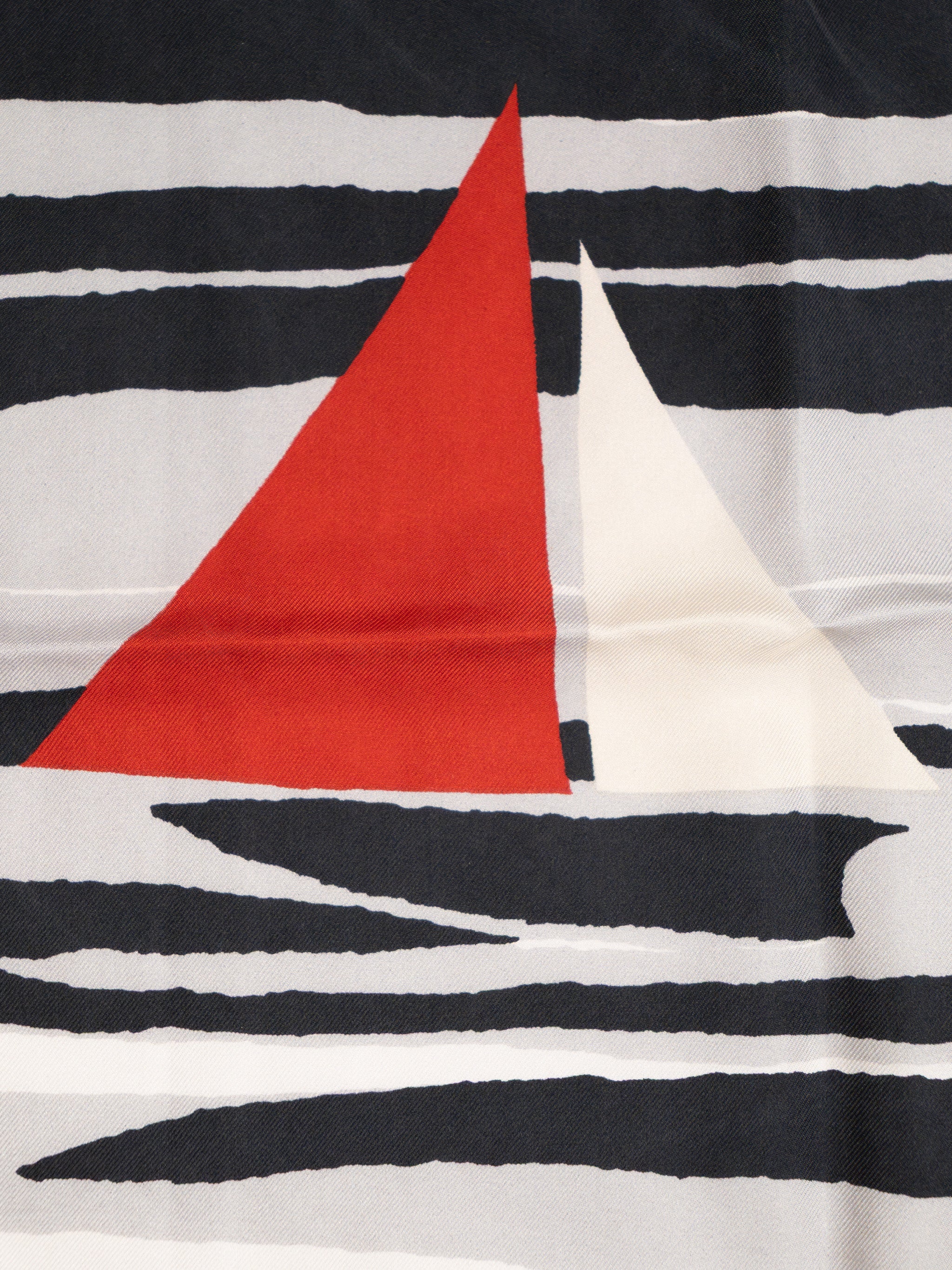 Louis Féraud Silk Scarf Red Sail